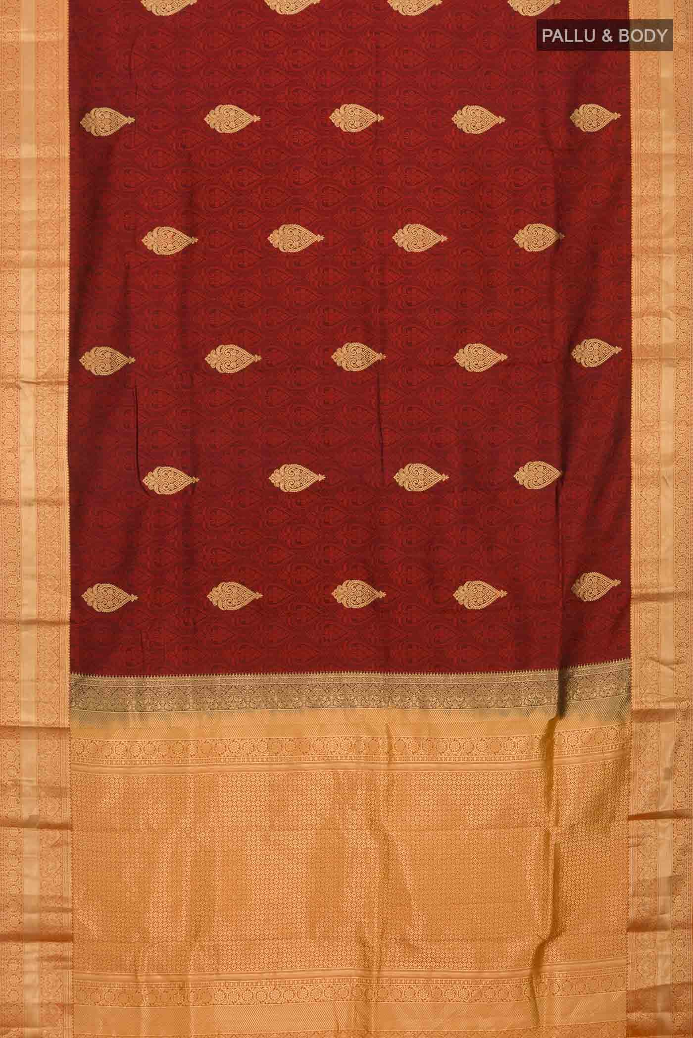 Maroon Kanchipuram Silk Saree