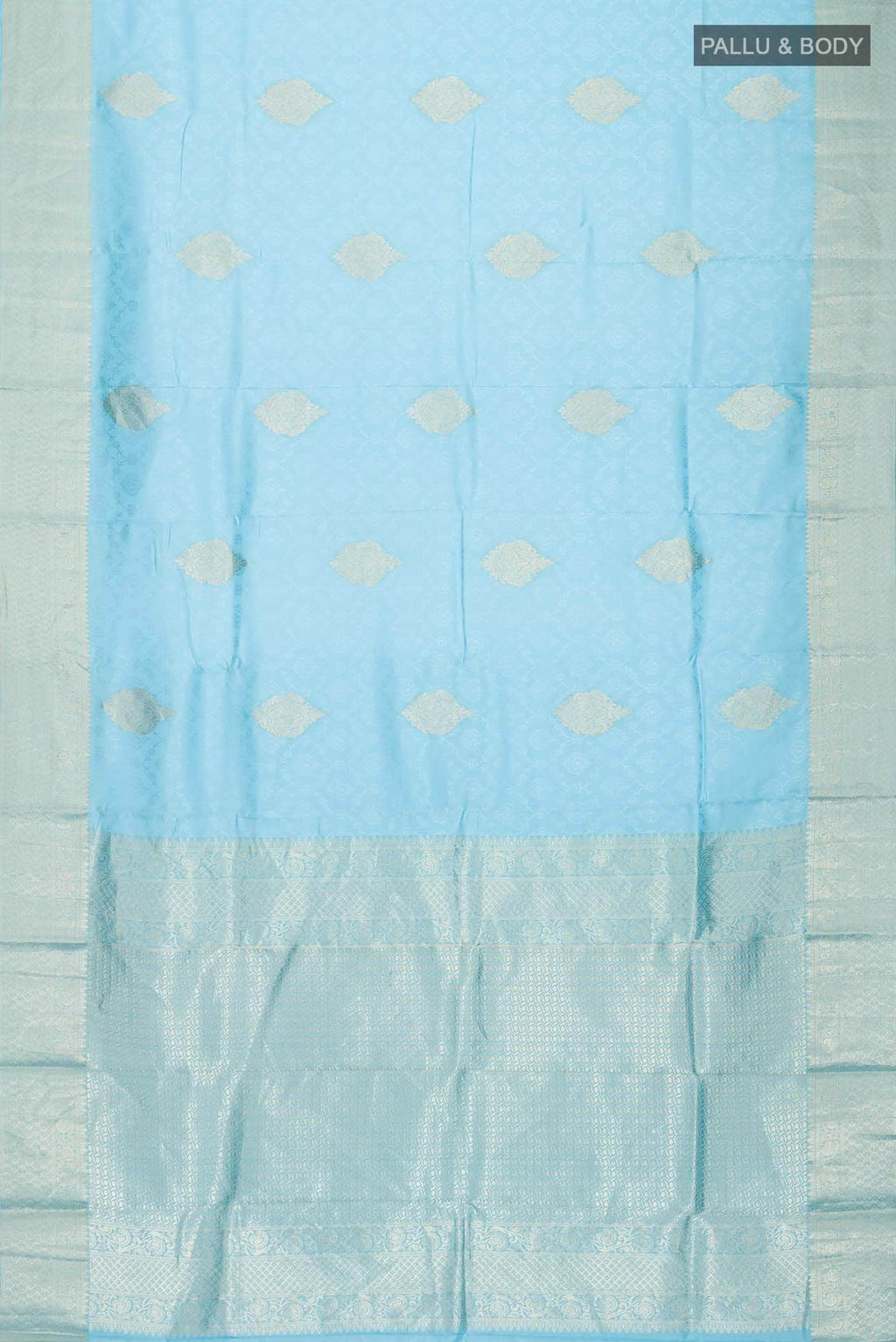 Sky Blue Bangalore Silk - kadyal Saree