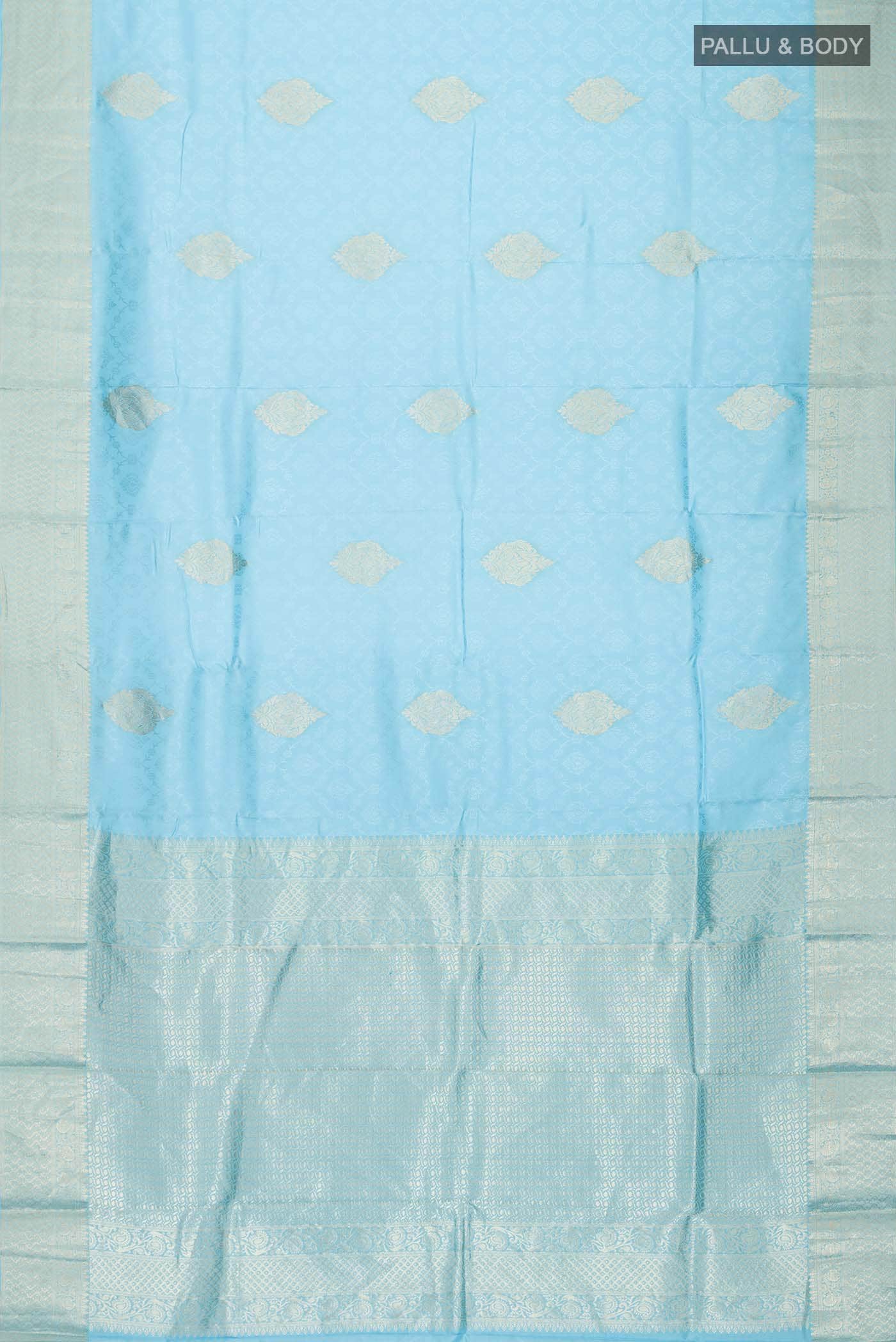 Sky Blue Bangalore Silk - kadyal Saree