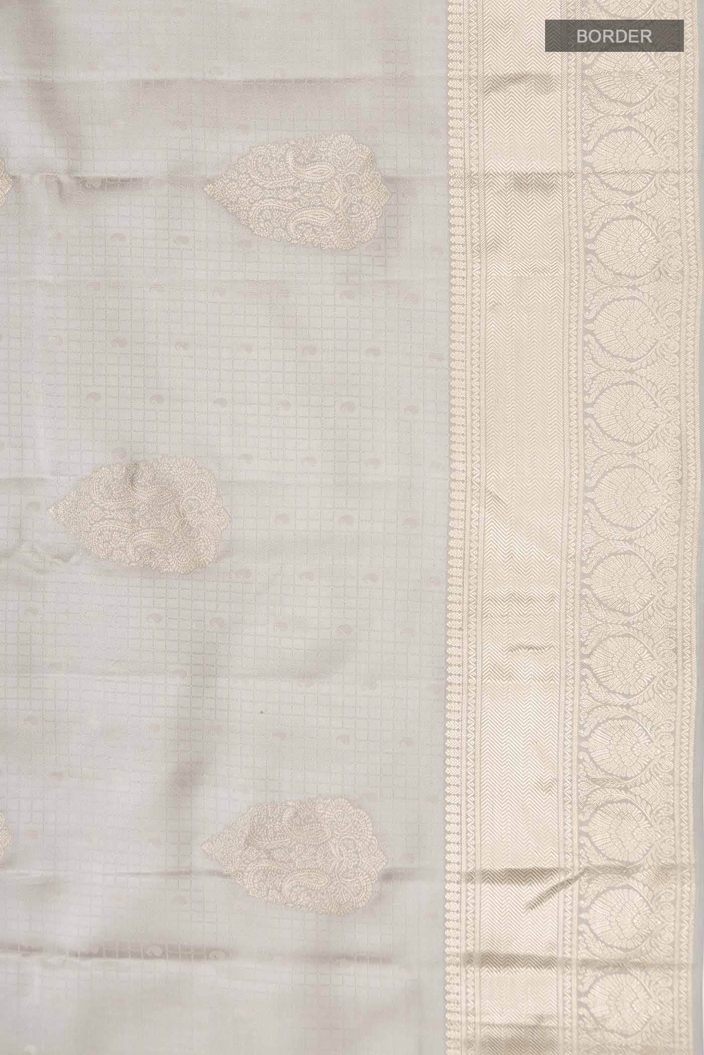 Grey Kanchipuram Silk Saree