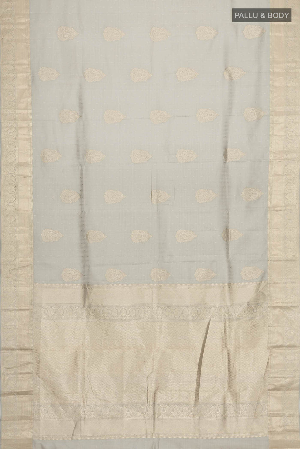 Grey Kanchipuram Silk Saree