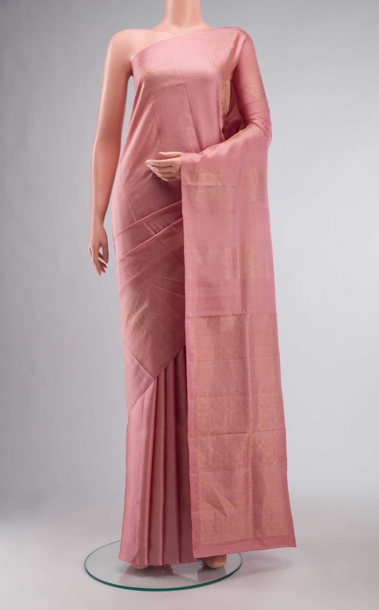 Rose Gold Soft Silk Saree