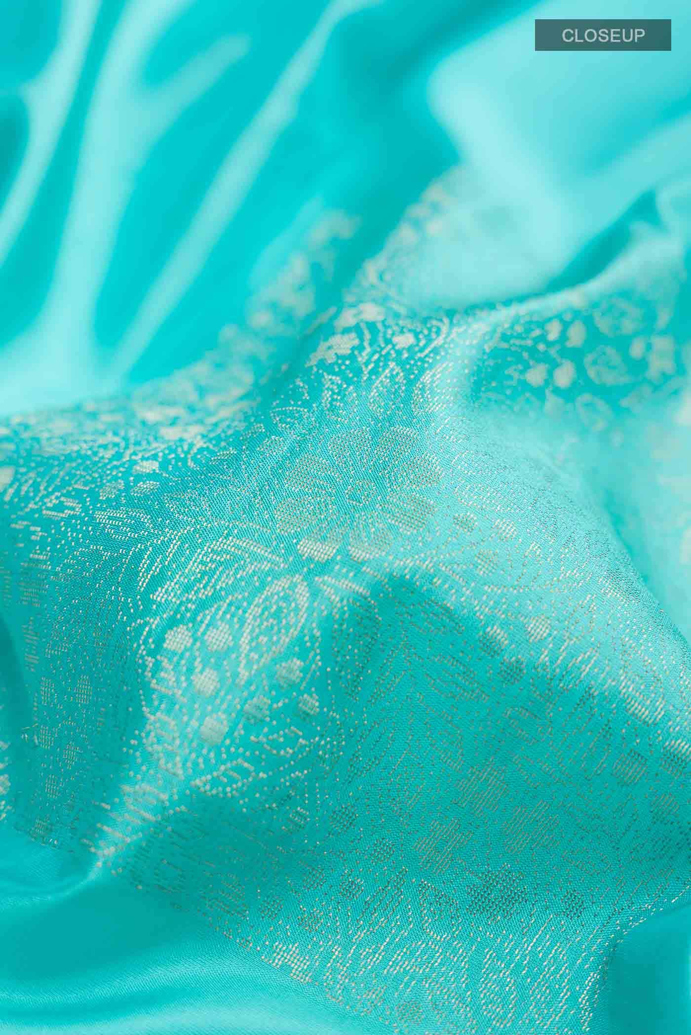 Turquoise Soft Silk Saree