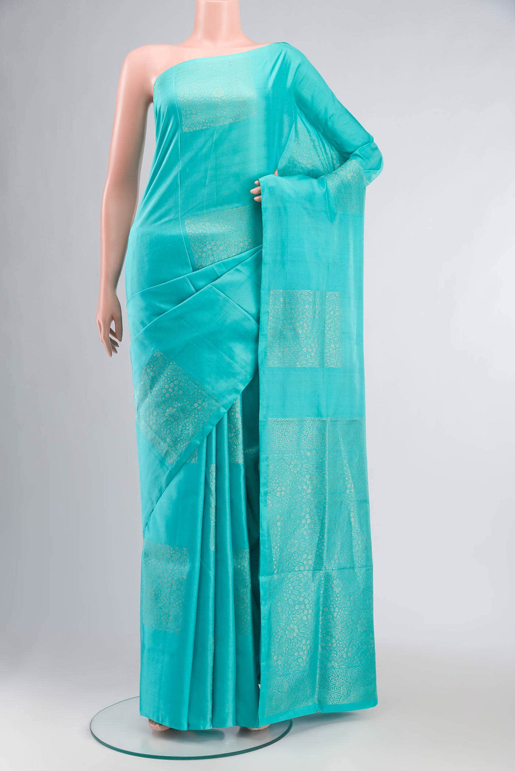 Turquoise Soft Silk Saree