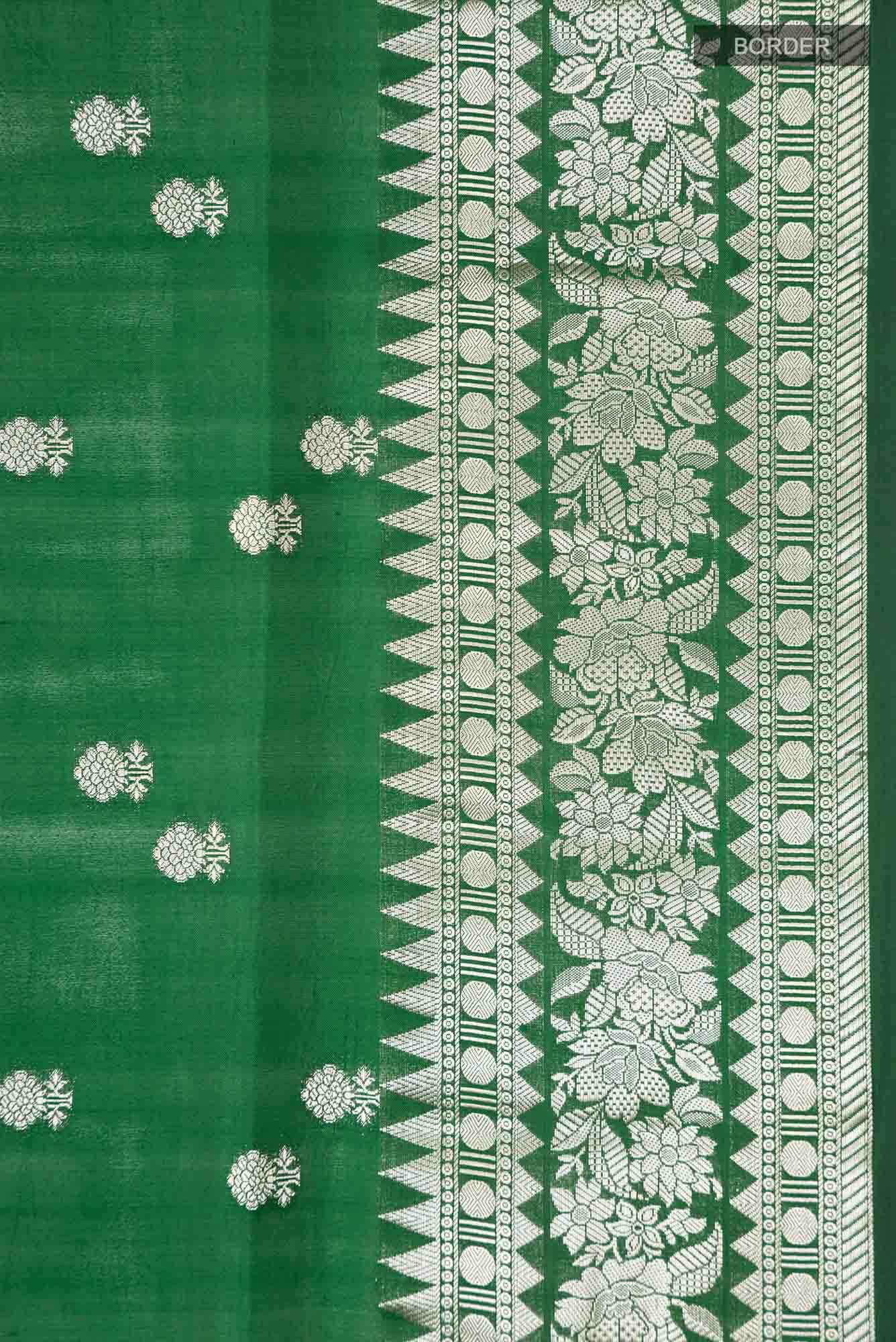 Green Banarasi Katan Silk Saree