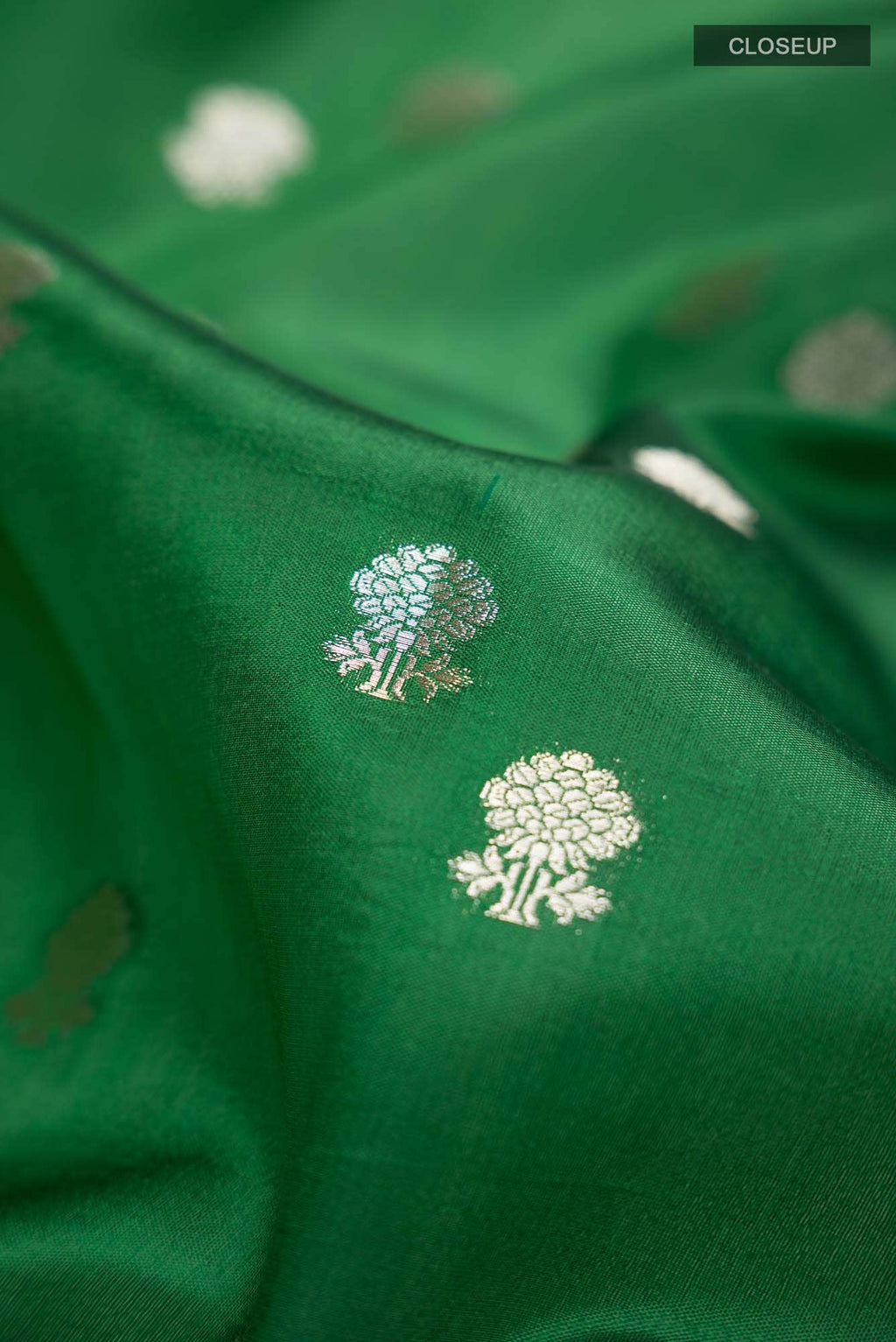 Green Banarasi Katan Silk Saree