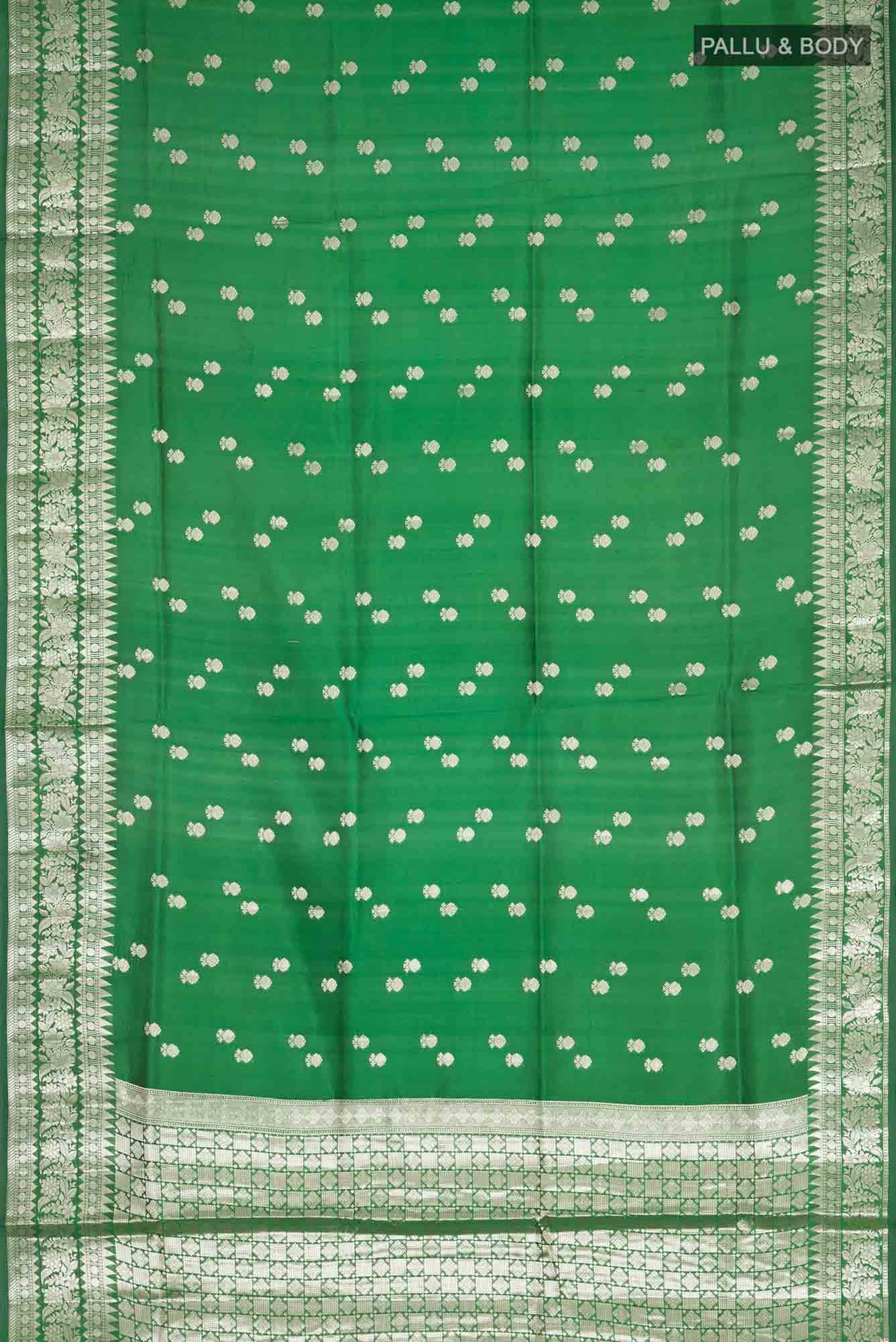Green Banarasi Katan Silk Saree