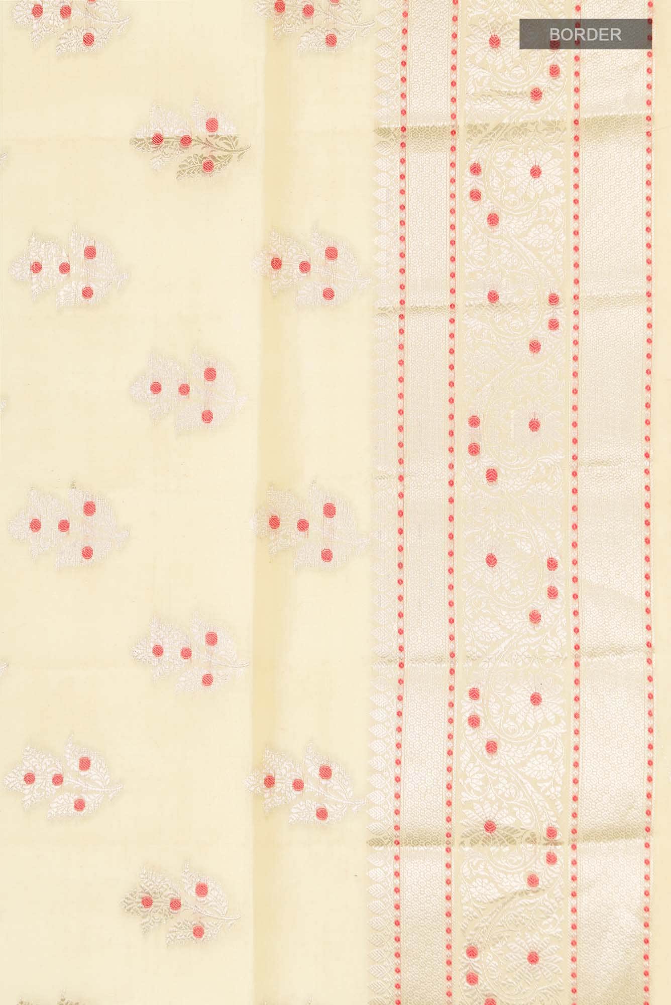 Beige Banarasi Raw Silk Saree