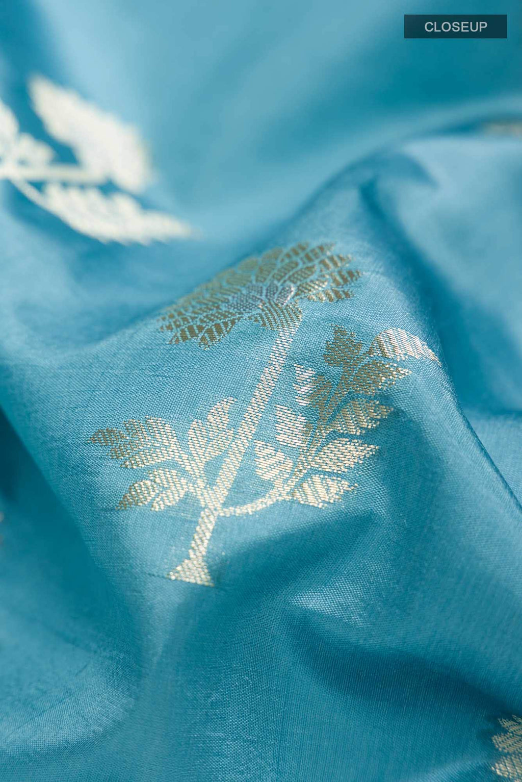 Blue Banarasi Raw Silk Saree