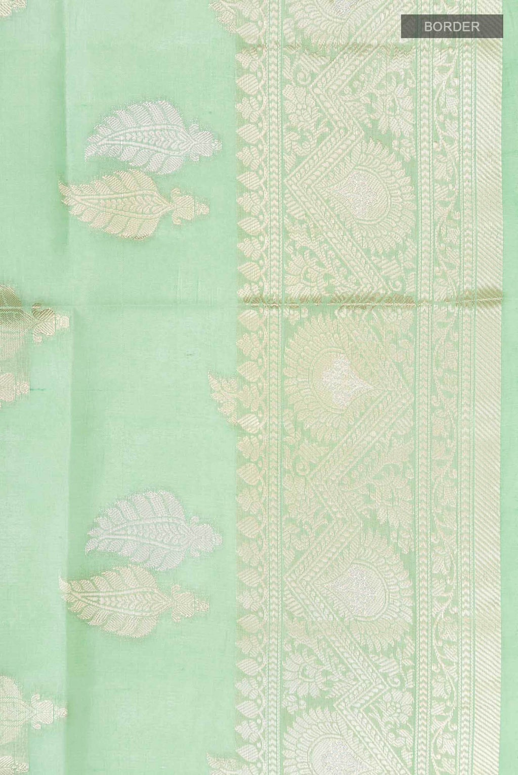 Green Banarasi Raw Silk Saree
