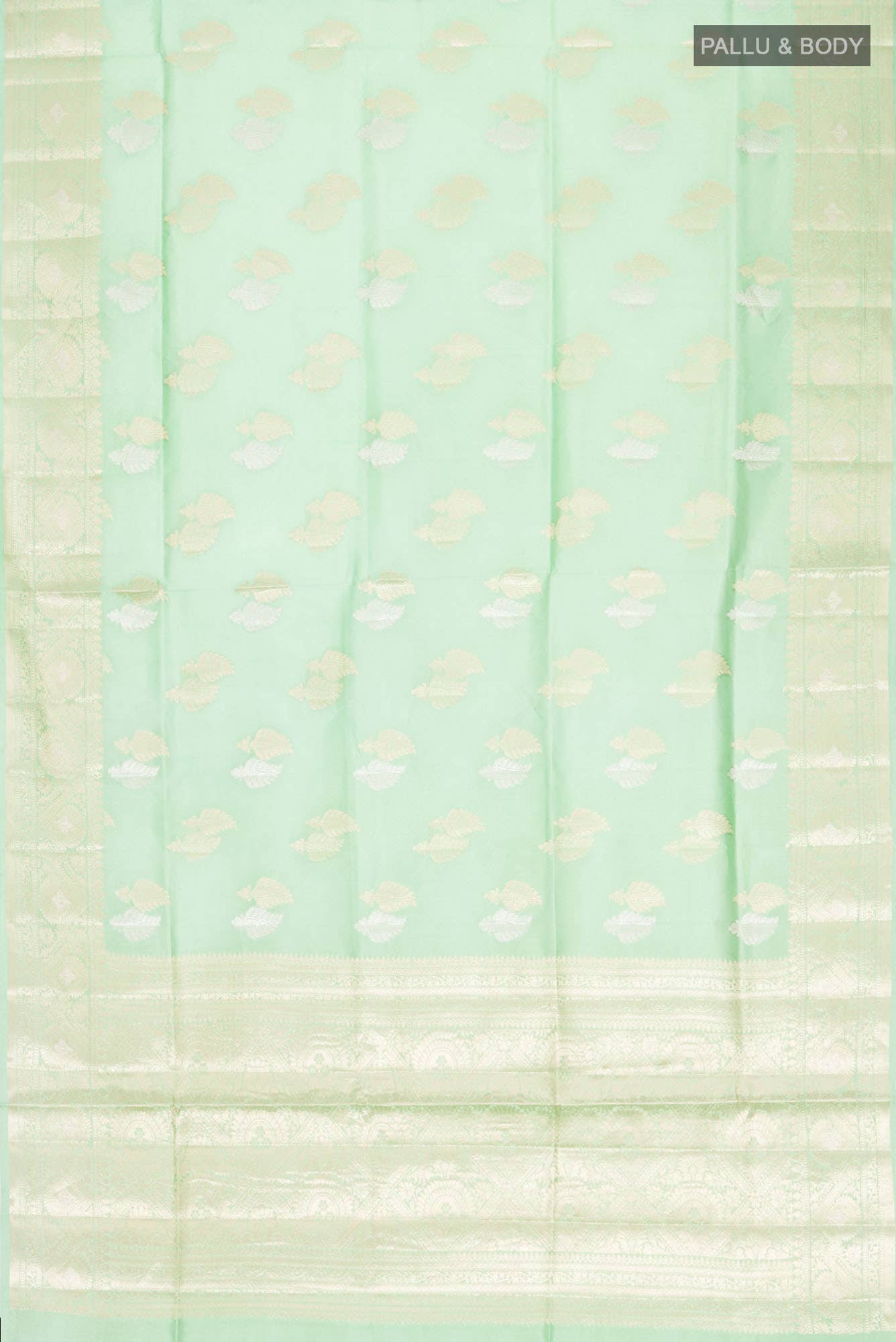 Green Banarasi Raw Silk Saree