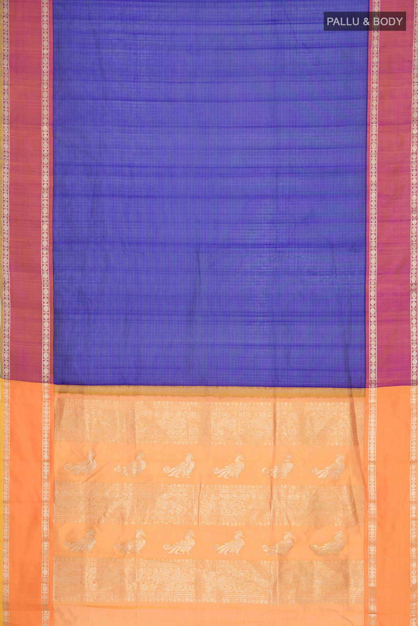 Blue Silk Cotton Saree