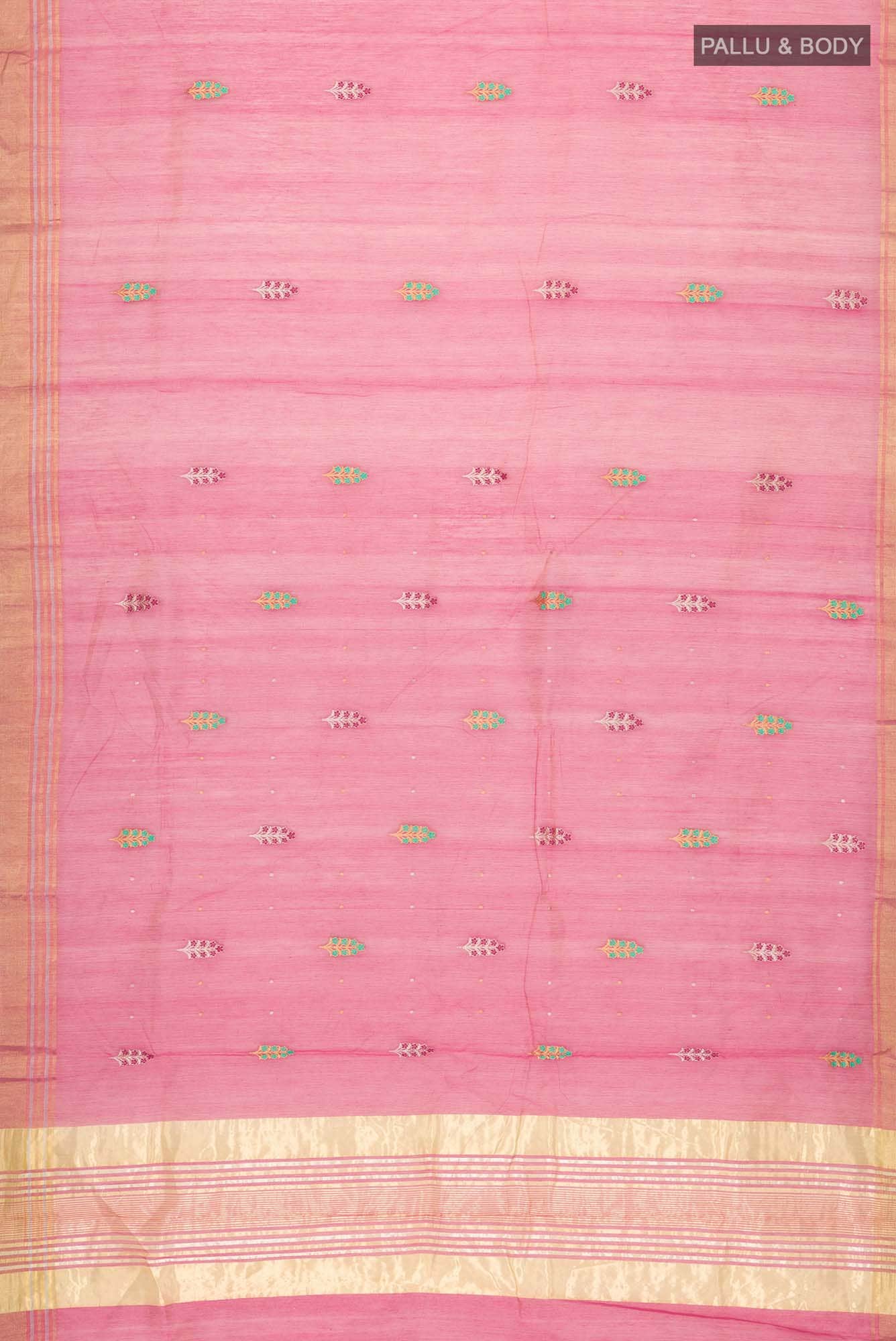 Pink Chanderi Silk Cotton Saree