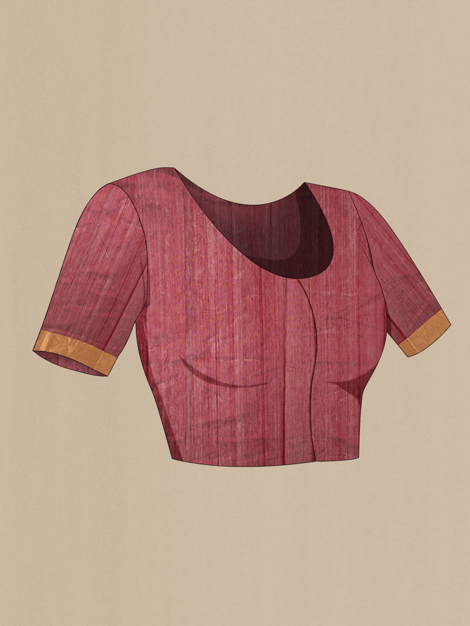 Maroon Chanderi Silk Cotton Saree
