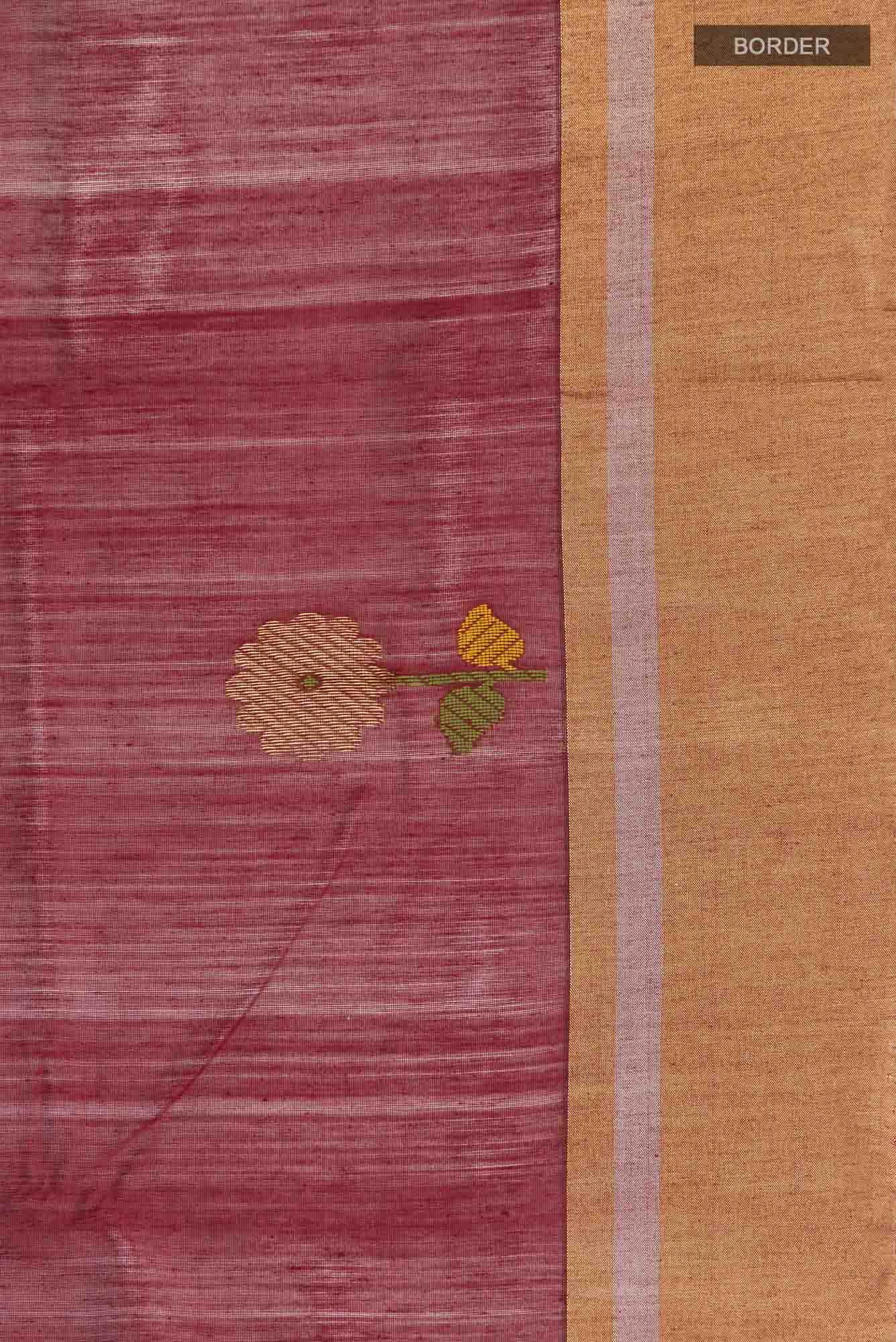 Maroon Chanderi Silk Cotton Saree