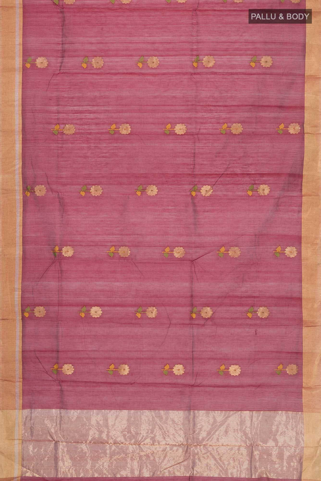 Maroon Chanderi Silk Cotton Saree