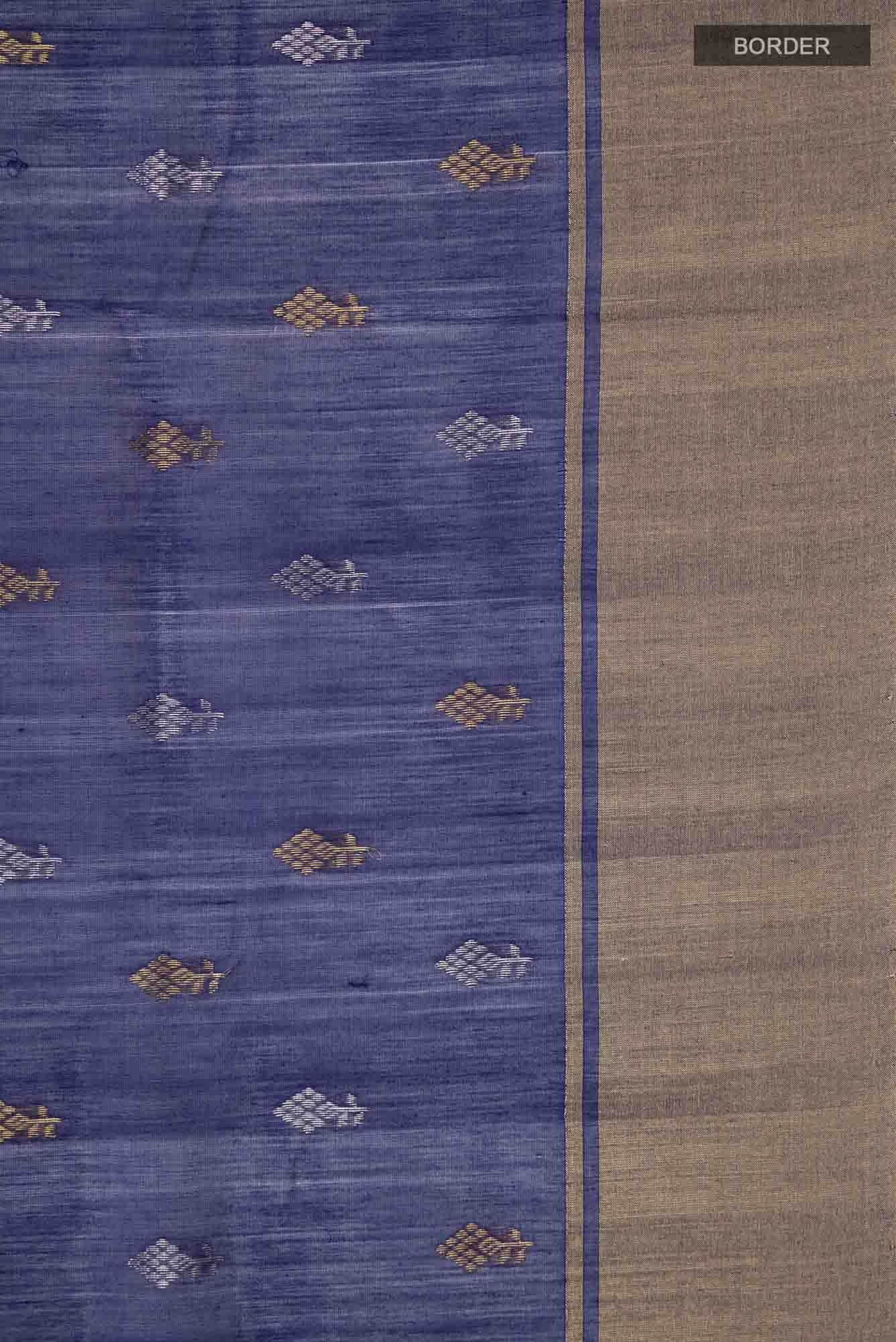 Blue Chanderi Silk Cotton Saree