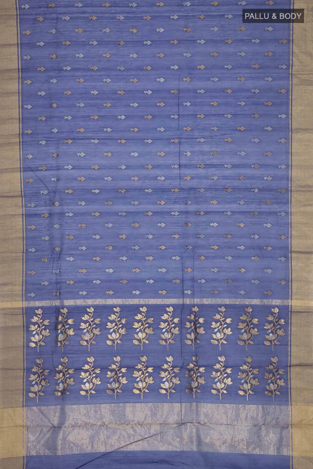Blue Chanderi Silk Cotton Saree