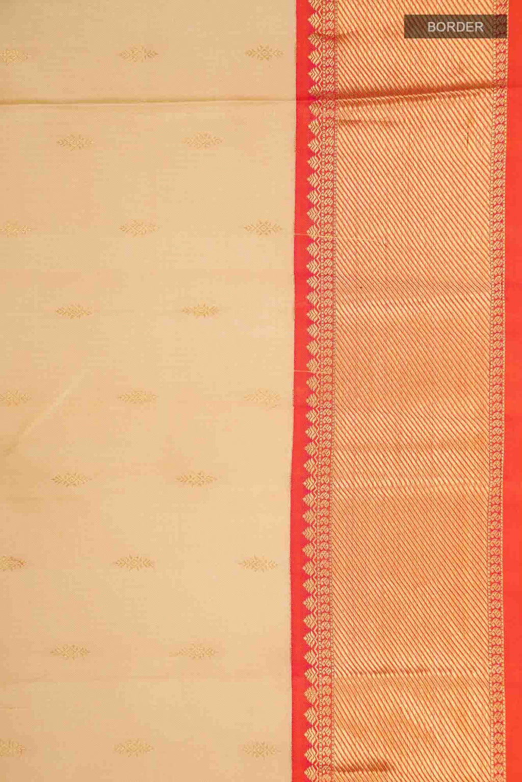 Cream Kanchipuram Silk Saree