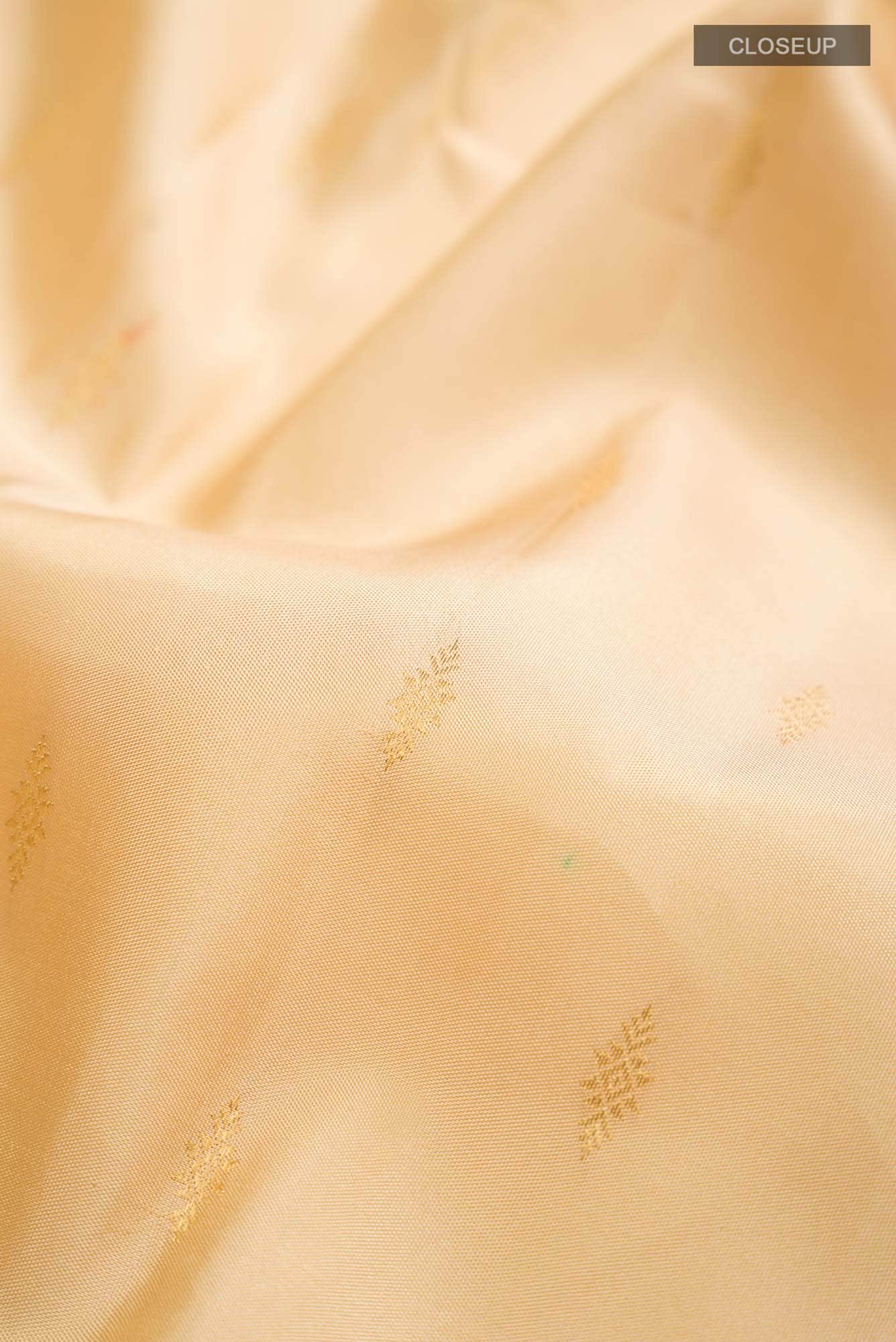 Cream Kanchipuram Silk Saree