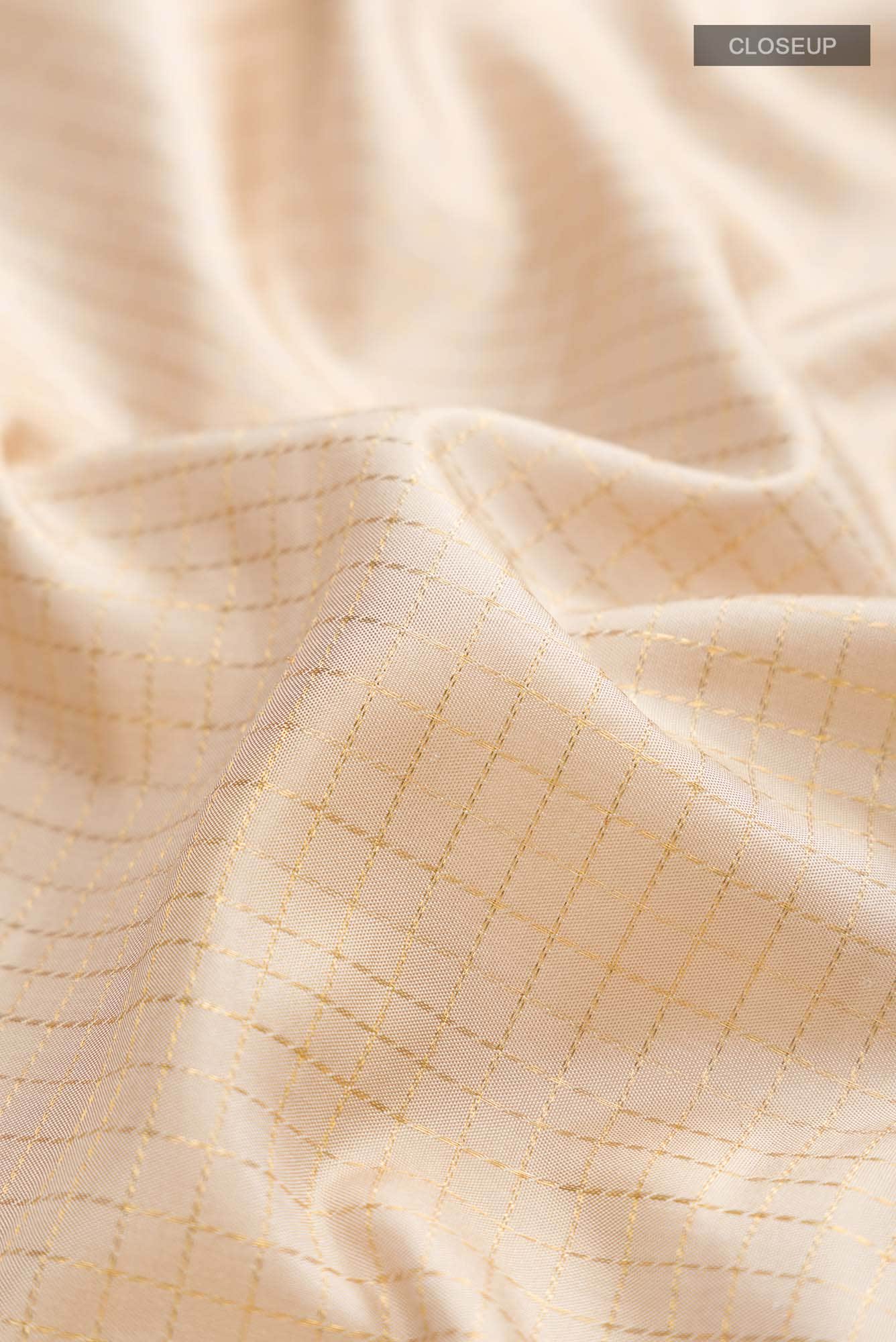 Beige Kanchipuram Silk Saree