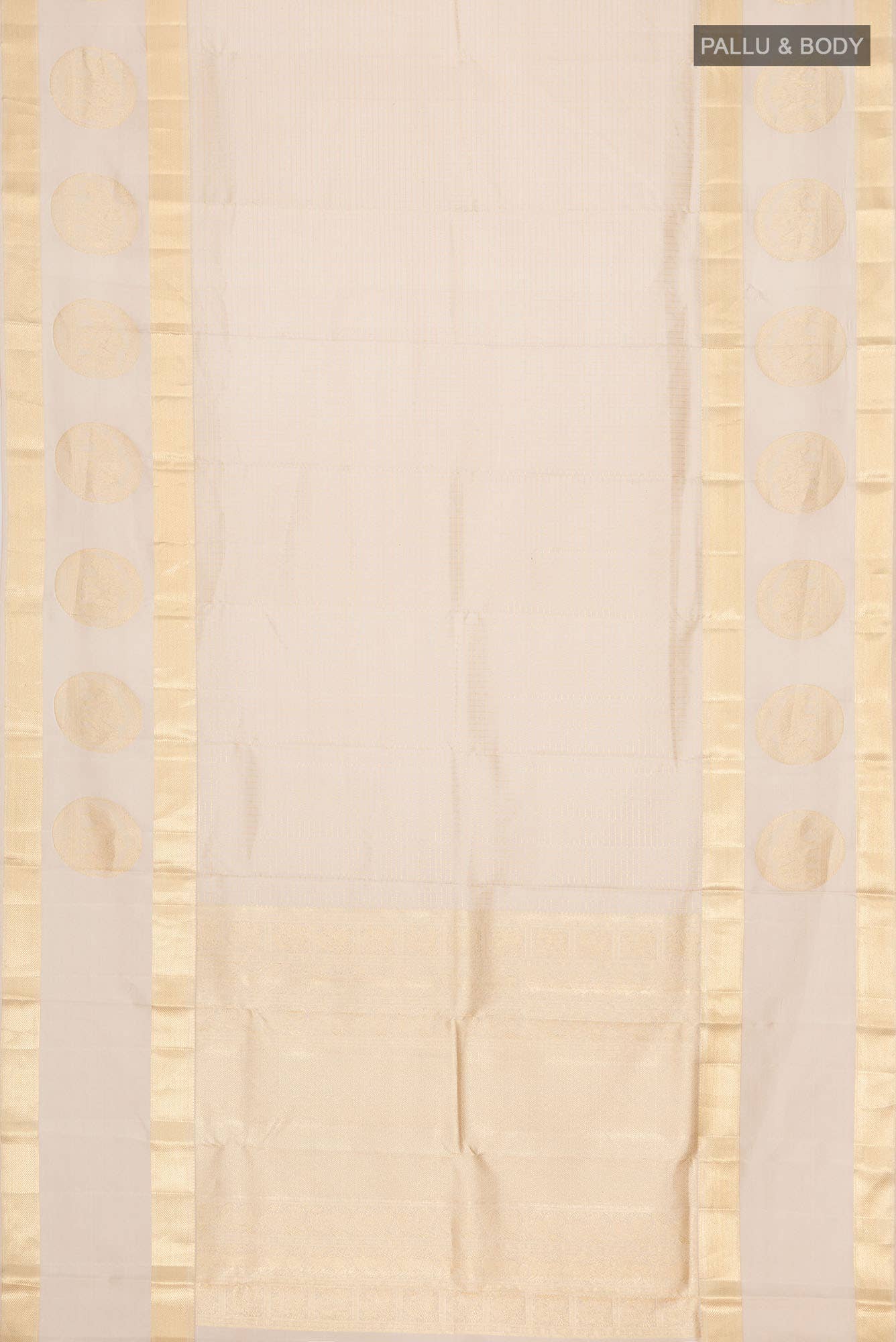 Beige Kanchipuram Silk Saree