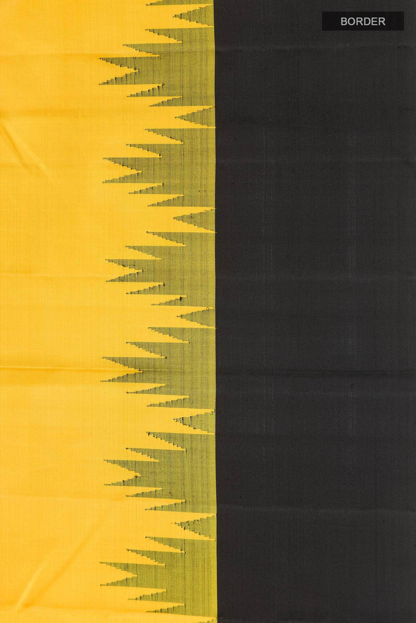 Yellow Kanchipuram Silk Saree