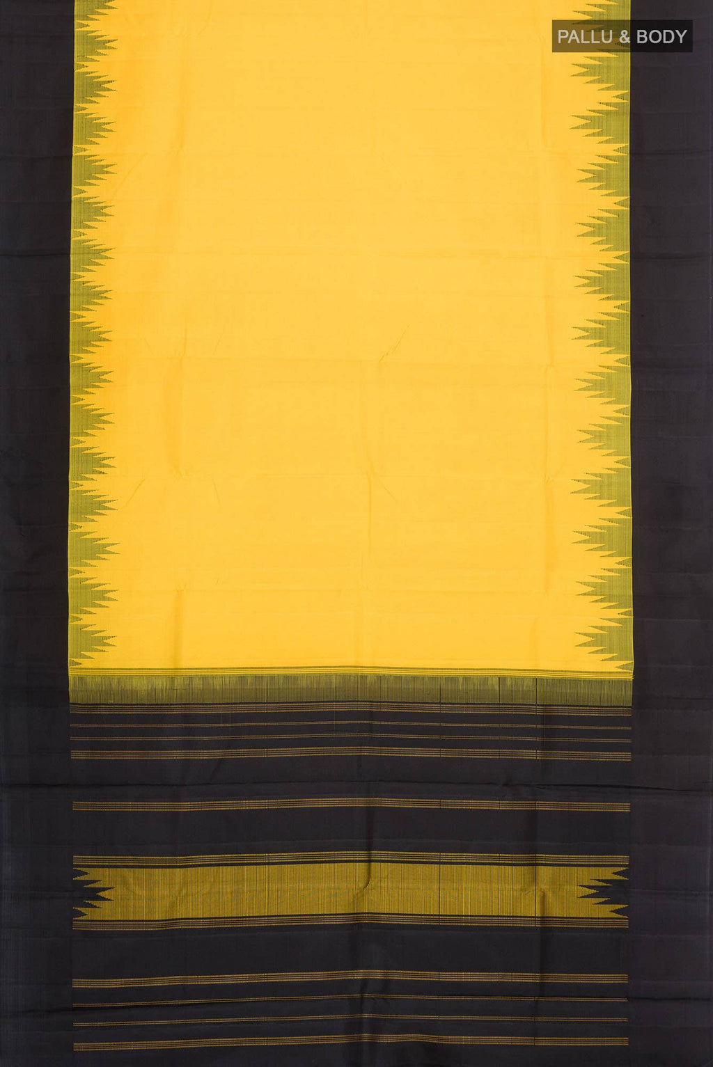 Yellow Kanchipuram Silk Saree