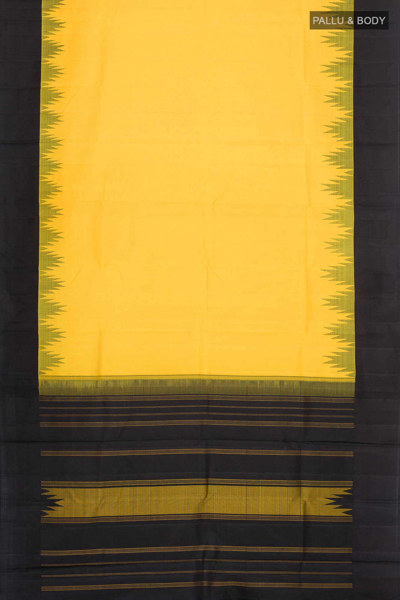 Yellow Kanchipuram Silk Saree