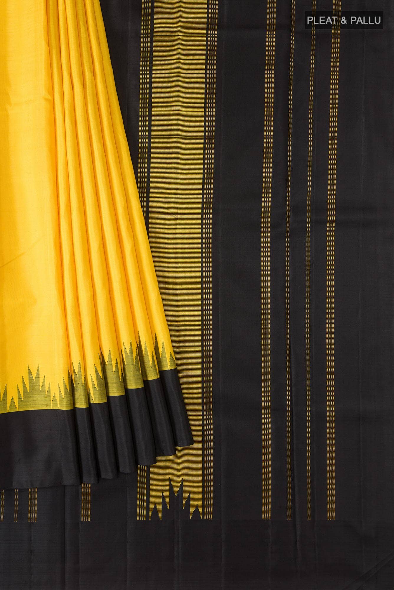 Yellow Kanchipuram Silk Saree