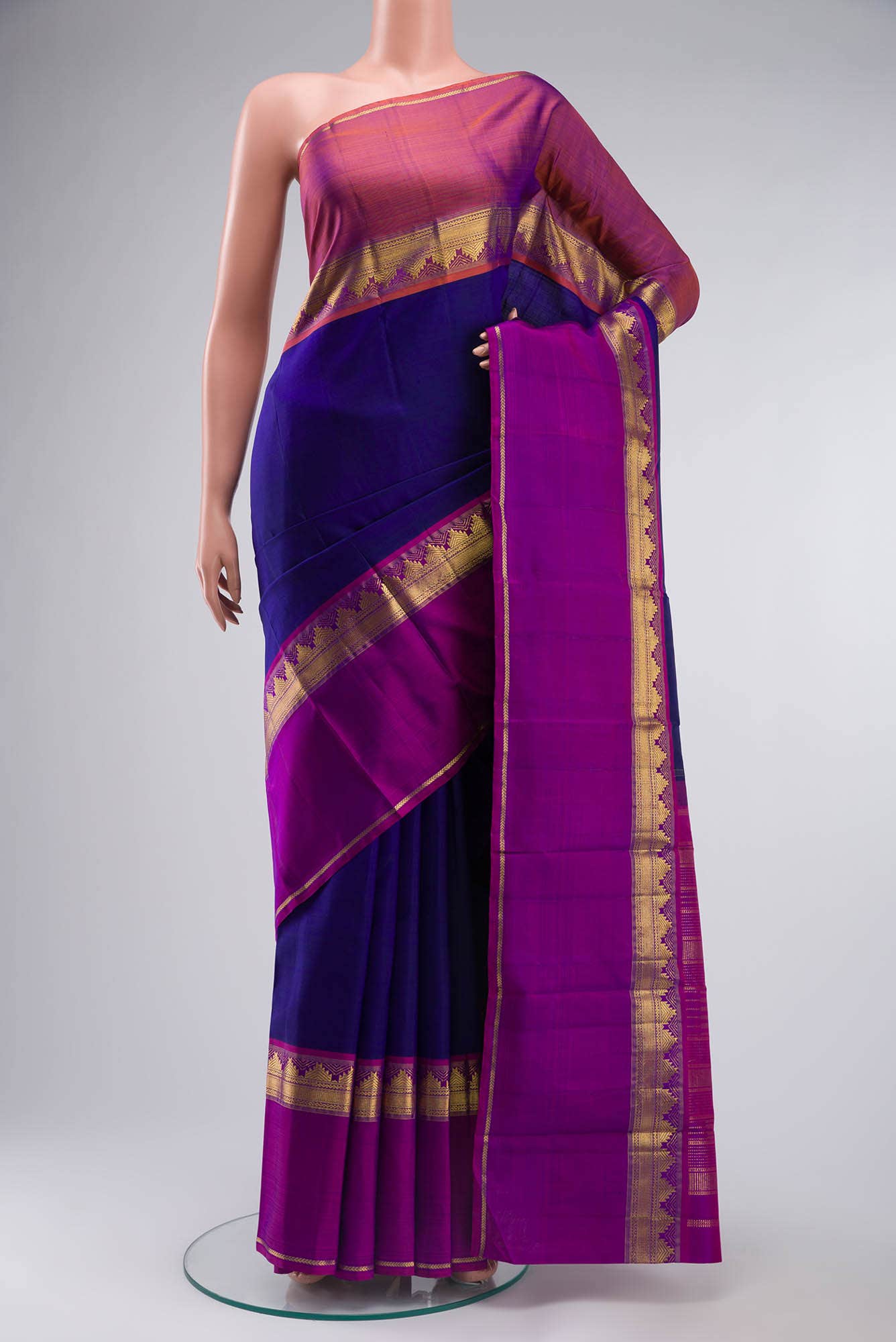 Blue Kanchipuram Silk Saree