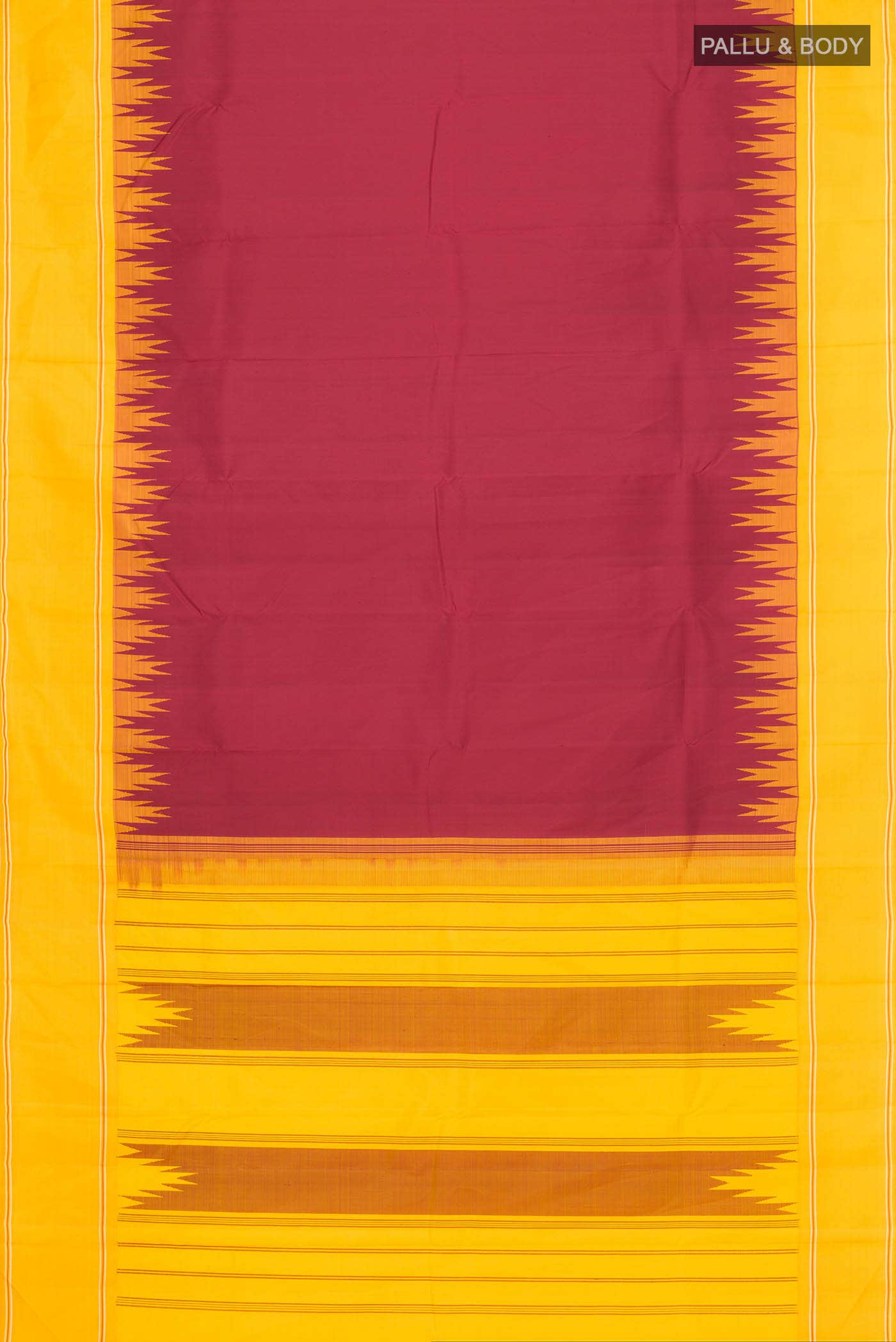 Maroon Kanchipuram Silk Saree