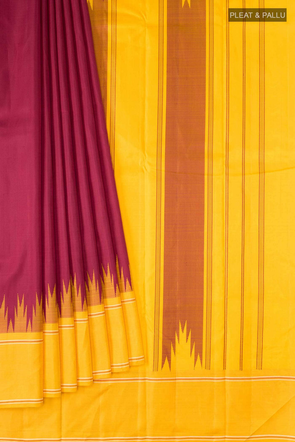 Maroon Kanchipuram Silk Saree