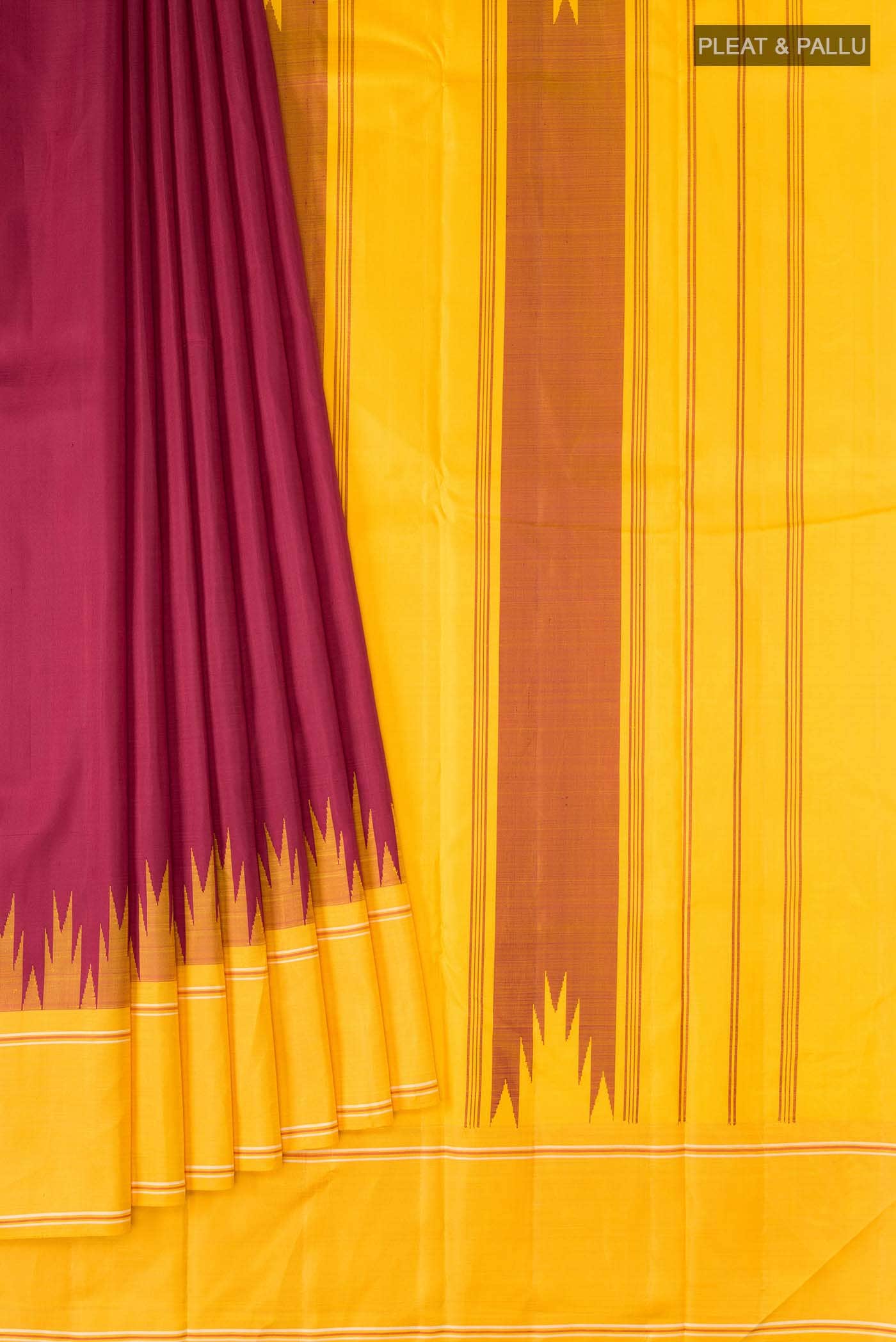 Maroon Kanchipuram Silk Saree