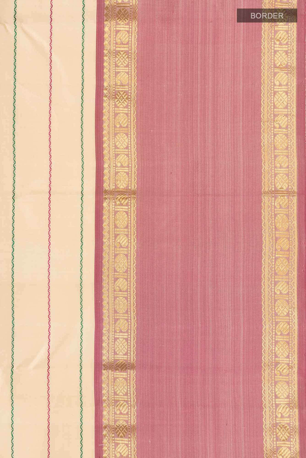 Beige Kanchipuram Silk Saree