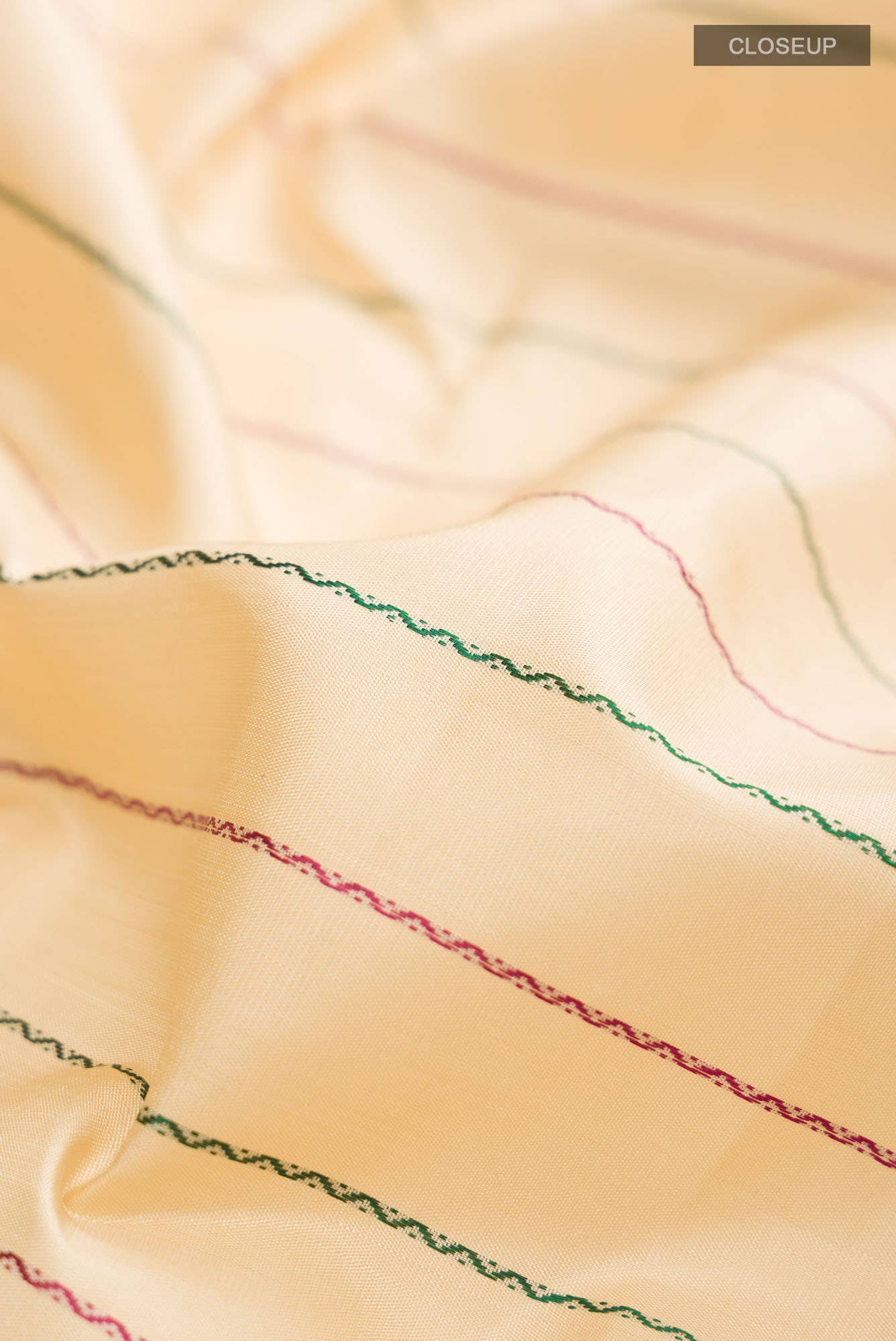 Beige Kanchipuram Silk Saree