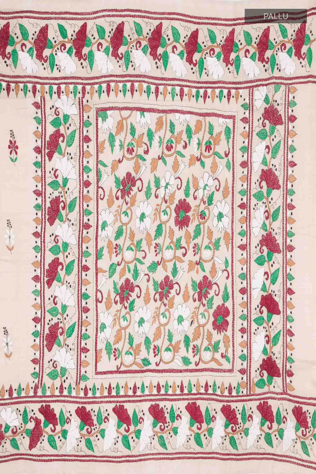 Beige Bhagalpuri Tussar Silk Saree