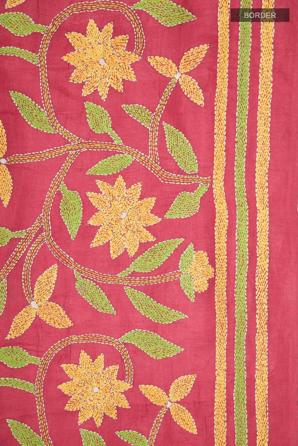 Red Bhagalpuri Tussar Silk Saree