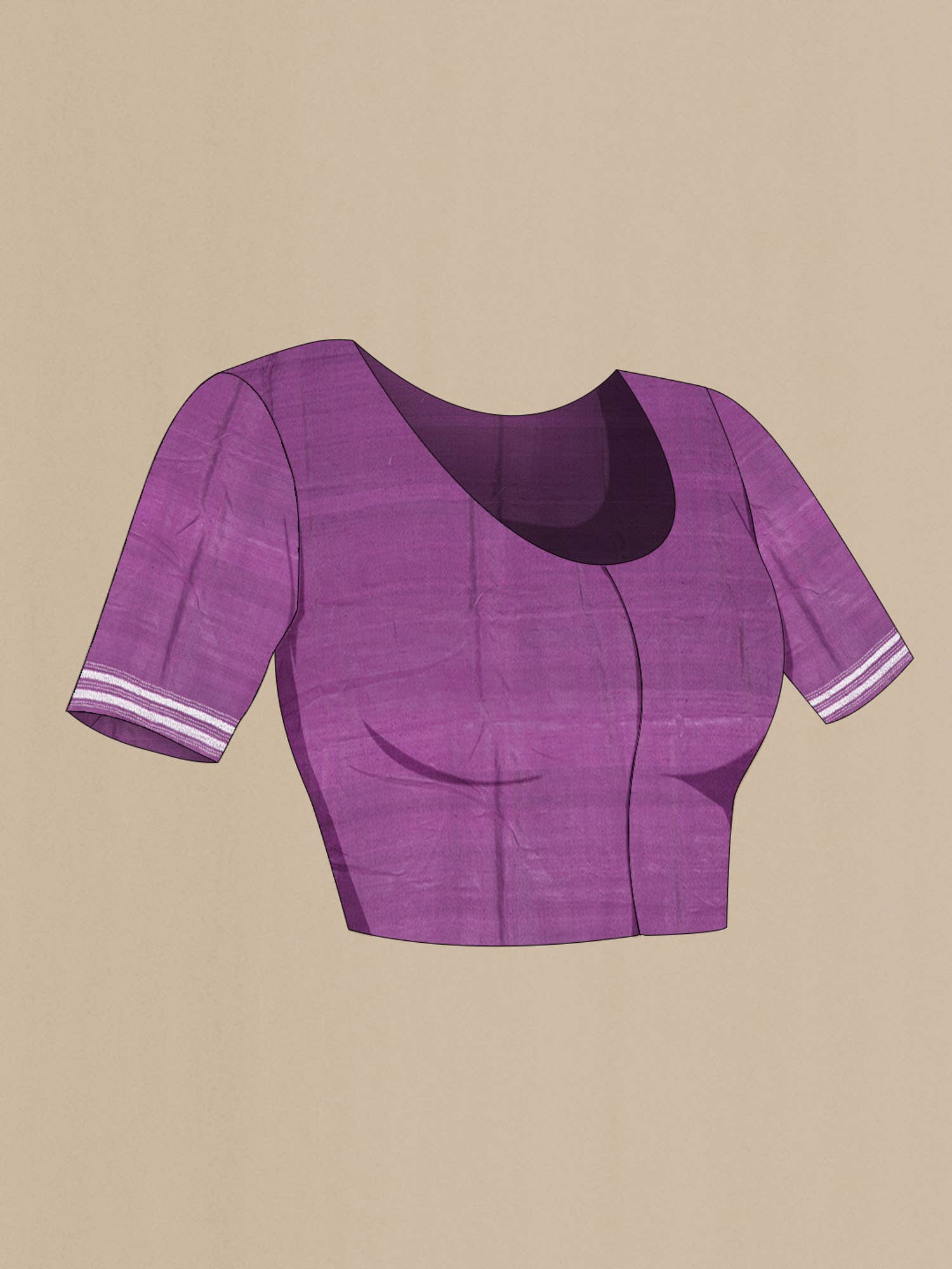 Lavender Bhagalpuri Tussar Silk Saree