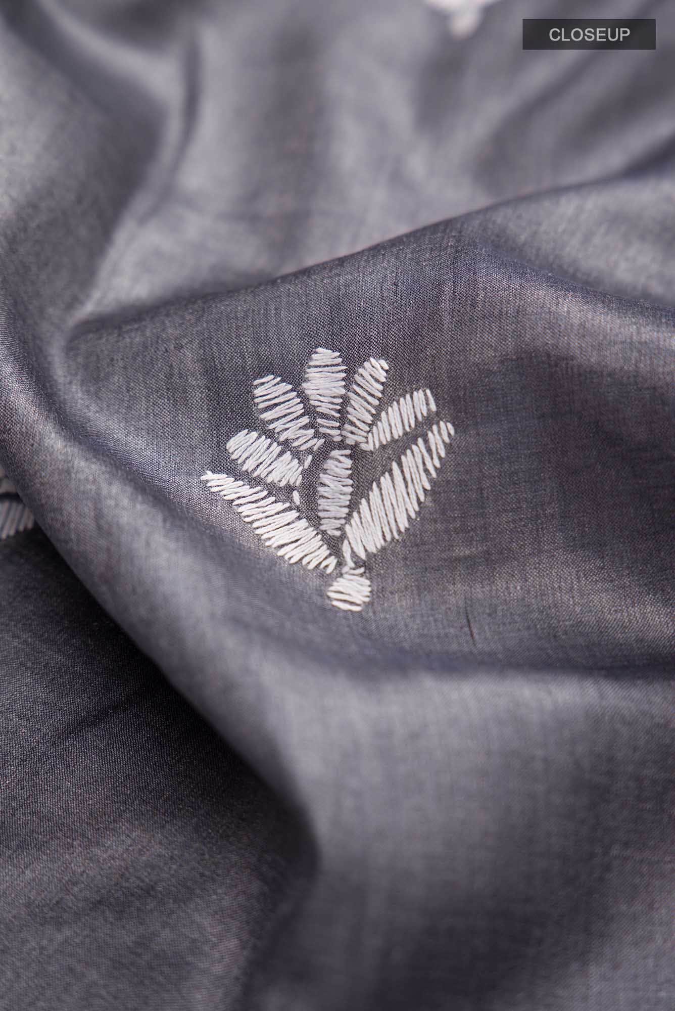 Lavender Bhagalpuri Tussar Silk Saree