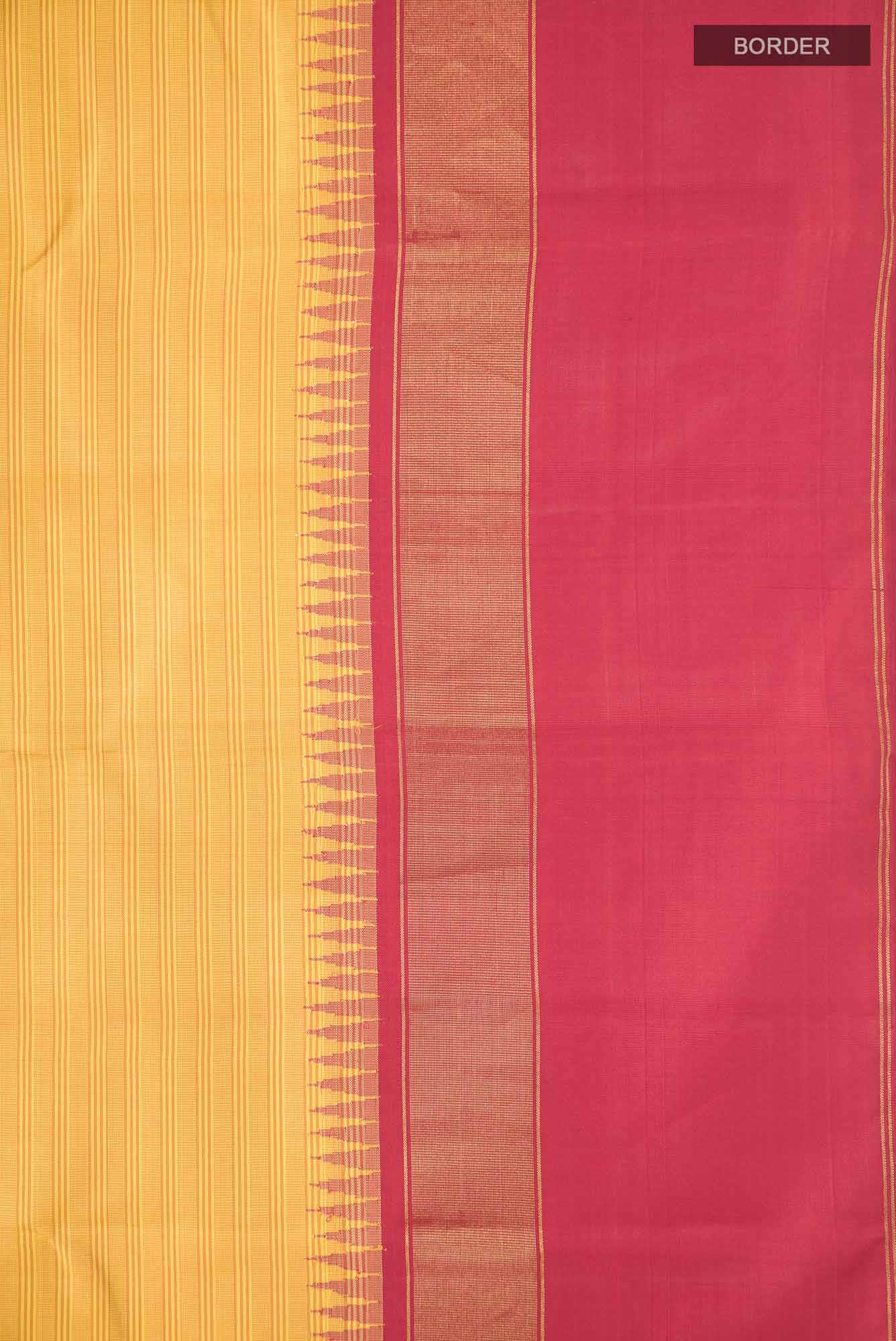 Yellow Kanchipuram Silk Saree
