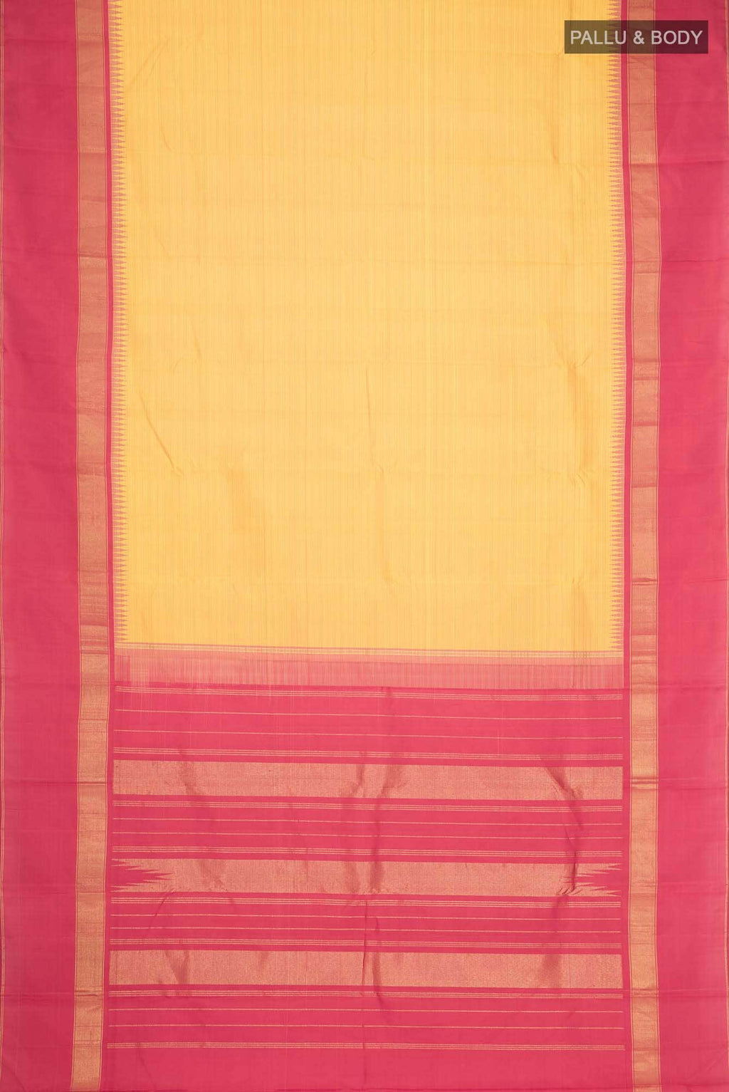 Yellow Kanchipuram Silk Saree