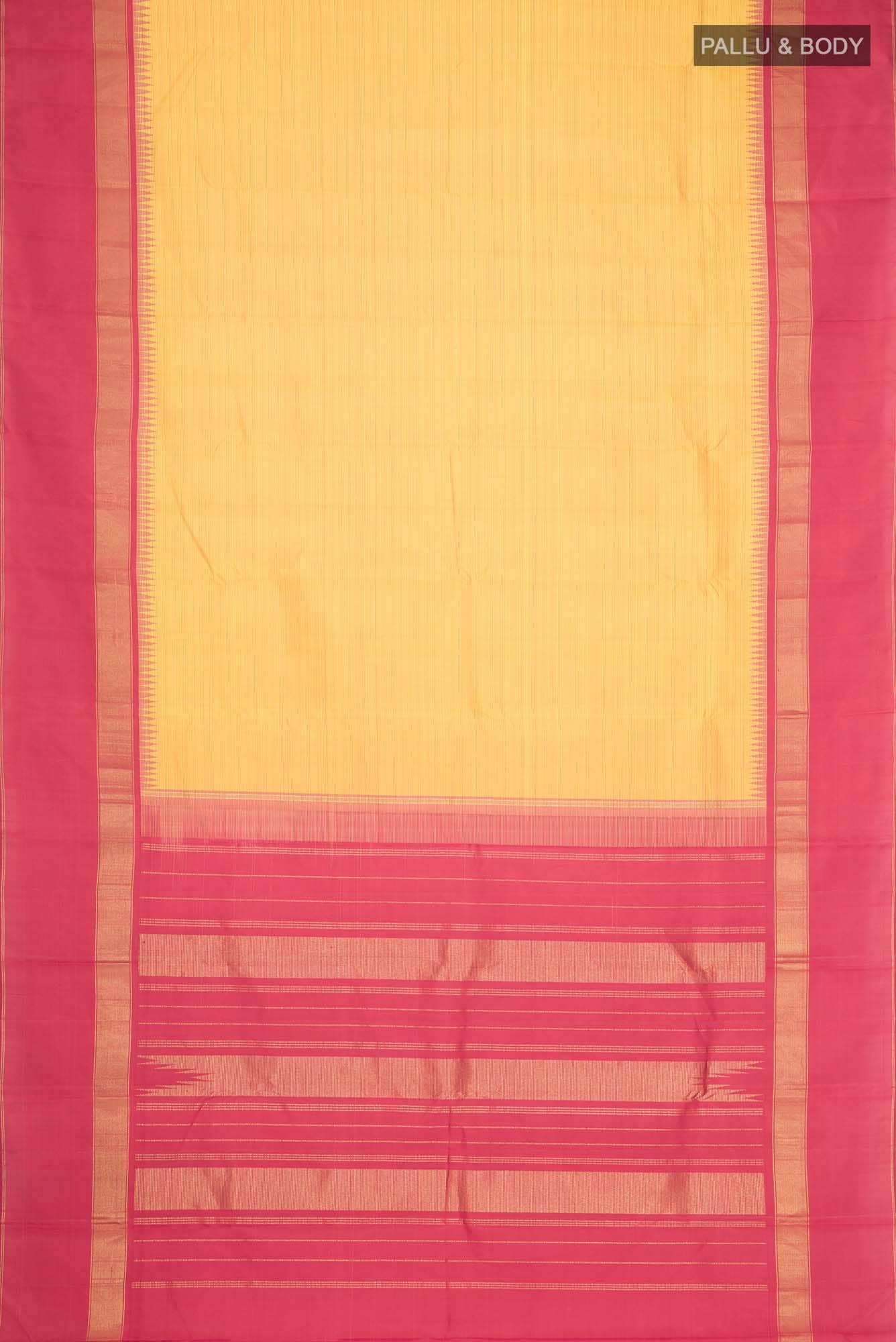Yellow Kanchipuram Silk Saree