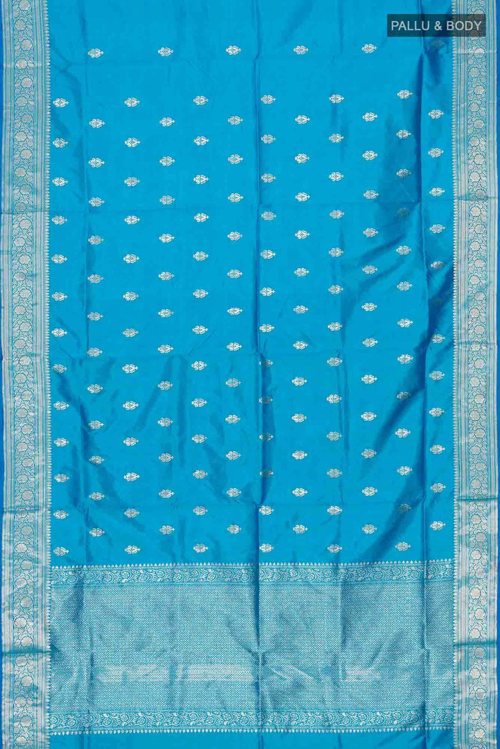 Blue Banarasi Katan Silk Saree