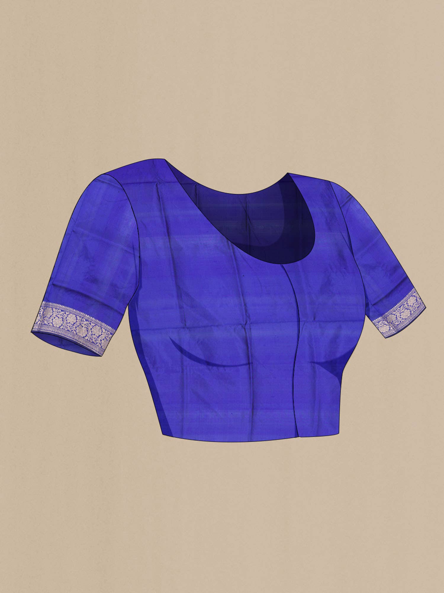 Blue Banarasi Katan Silk Saree