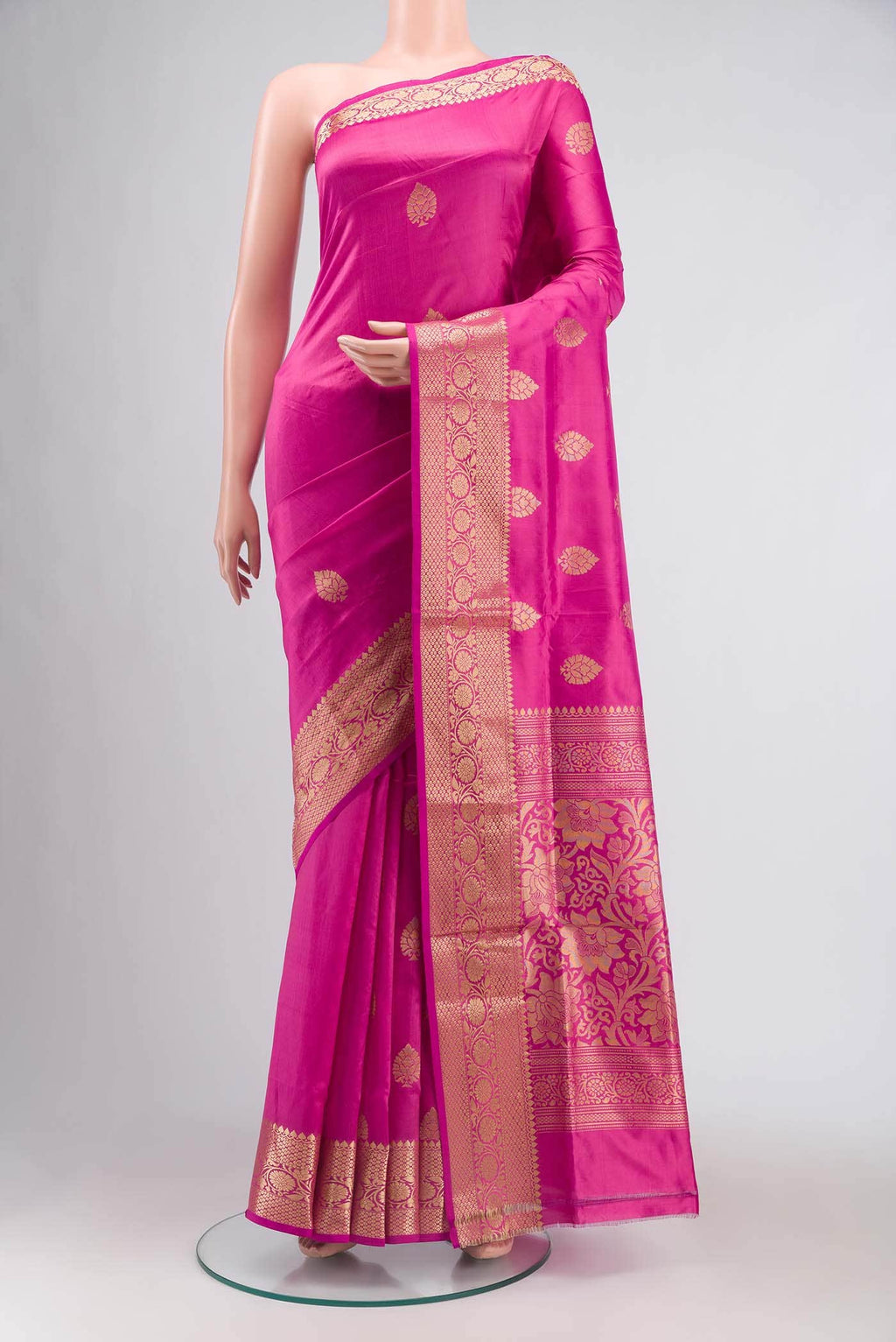 Pink Banarasi Katan Silk Saree