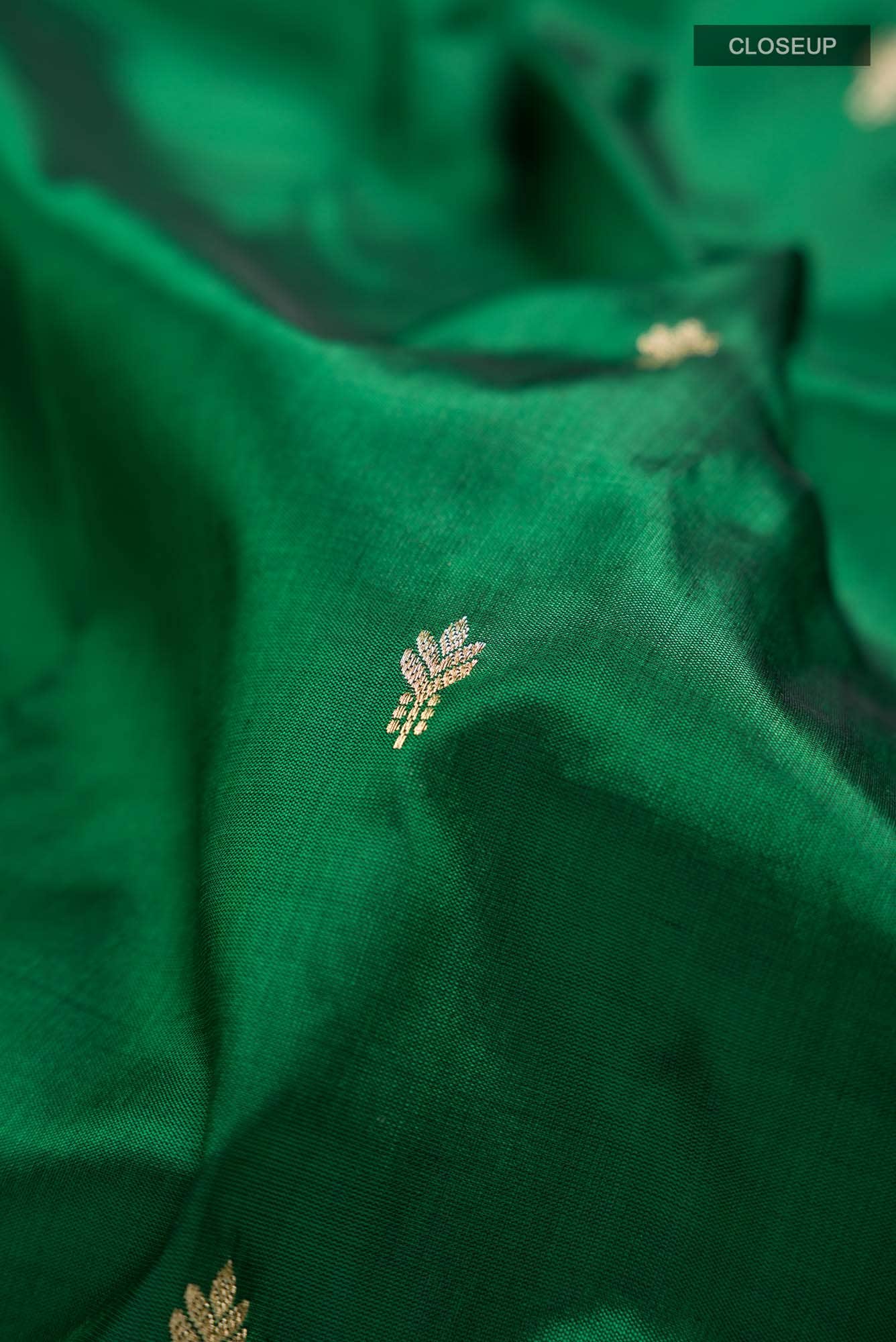 Green Banarasi Katan Silk Saree