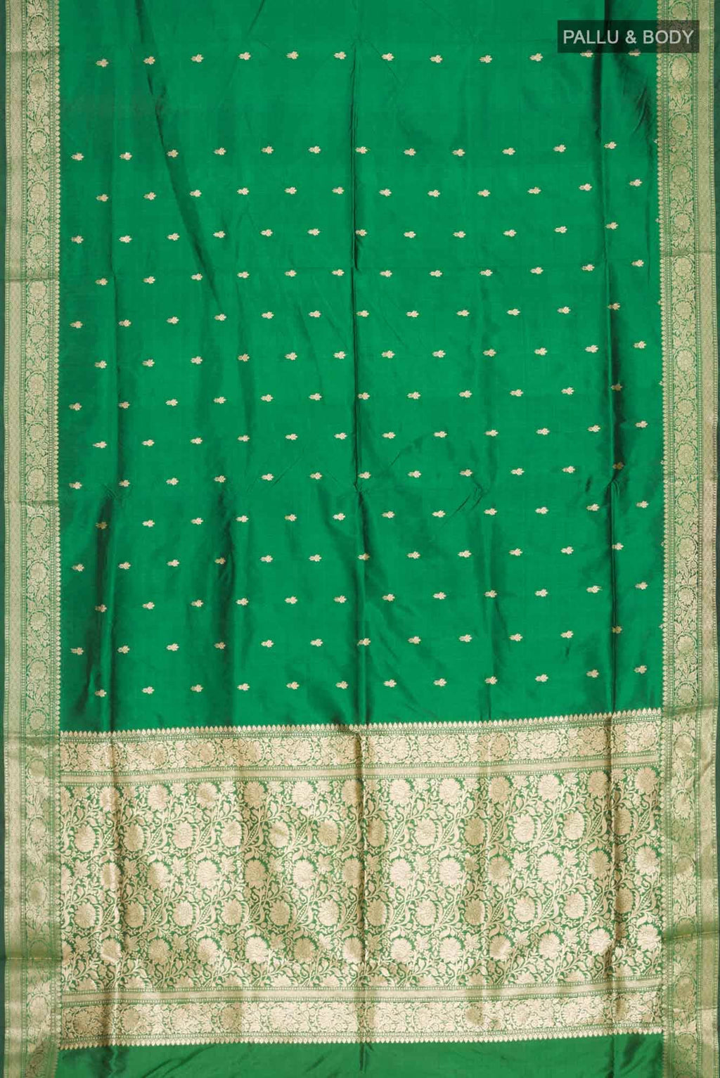 Green Banarasi Katan Silk Saree
