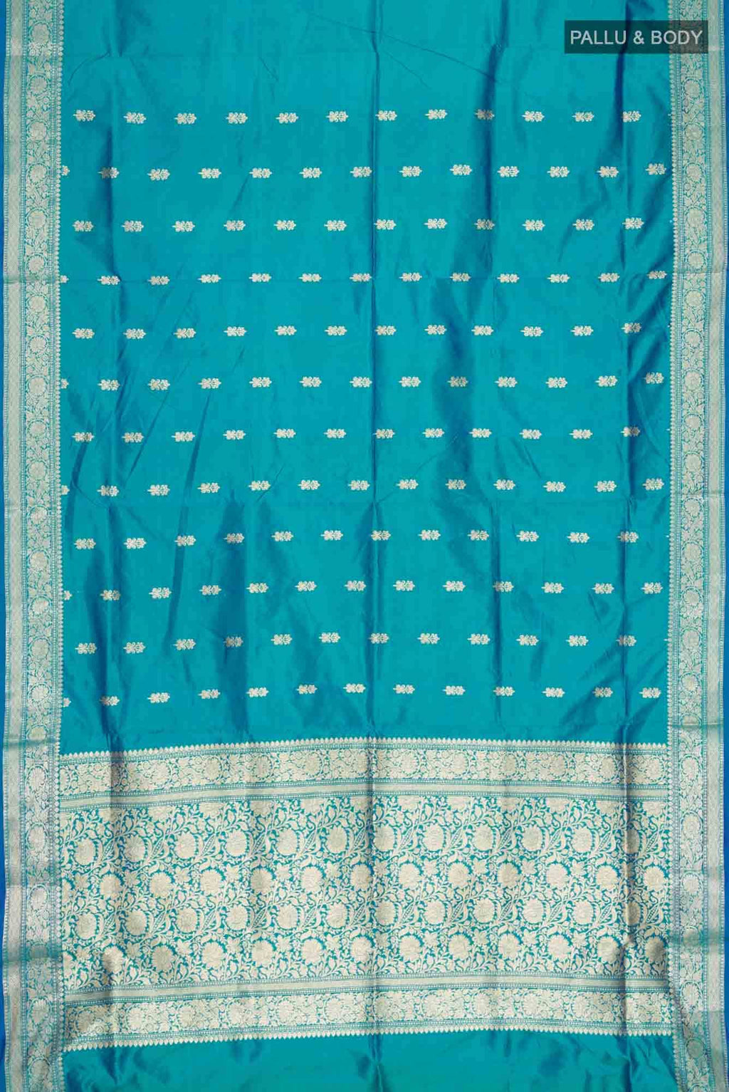 Blue Banarasi Katan Silk Saree