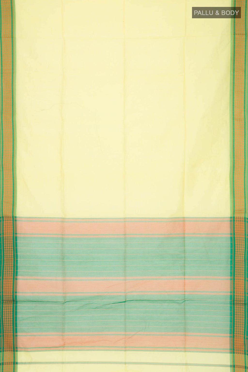 Yellow Blended Maheshwari Silk Cotton Saree